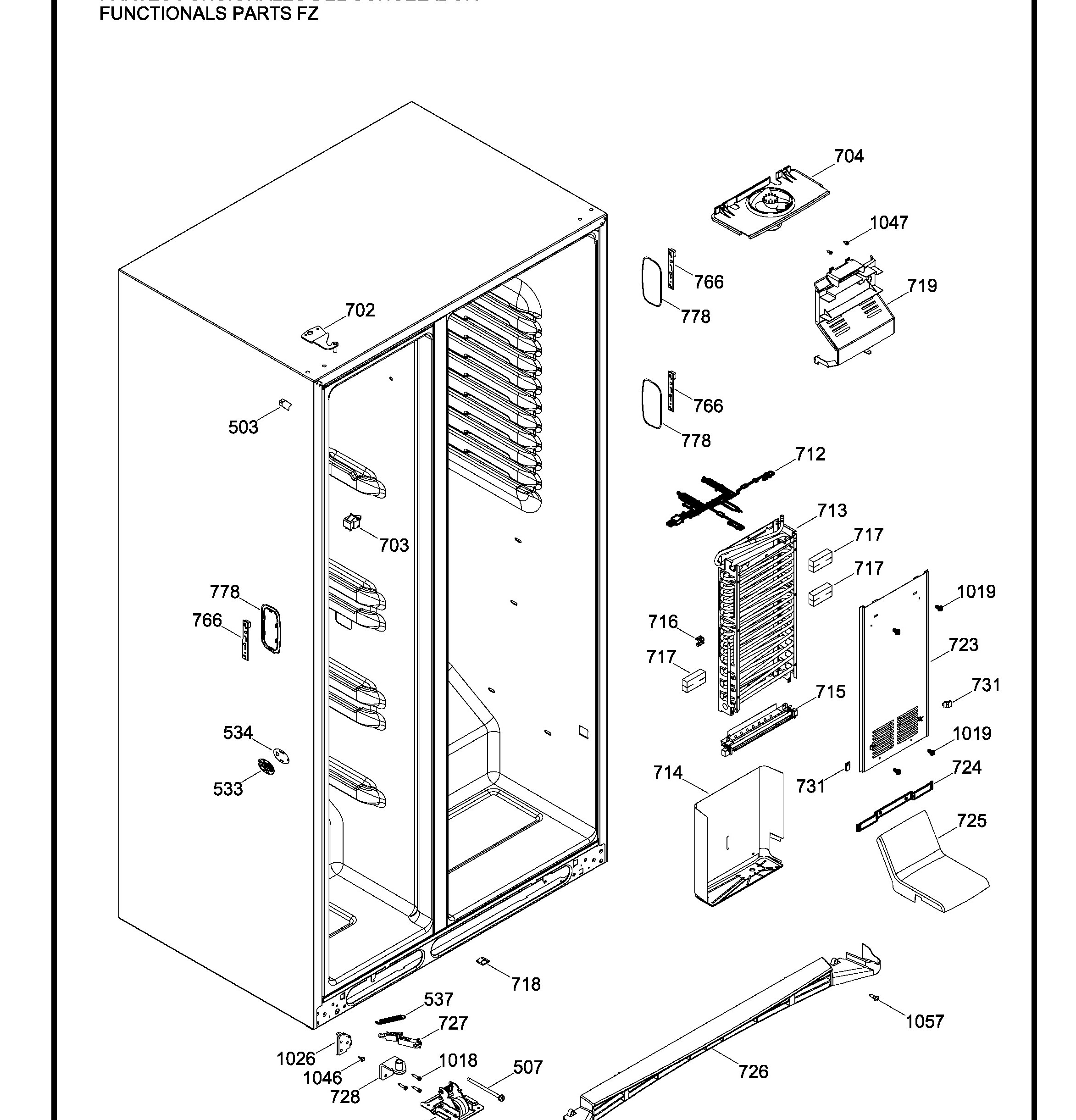 CZS22MSKGHSS Exploded View 7 appliance exploded-view parts diagram