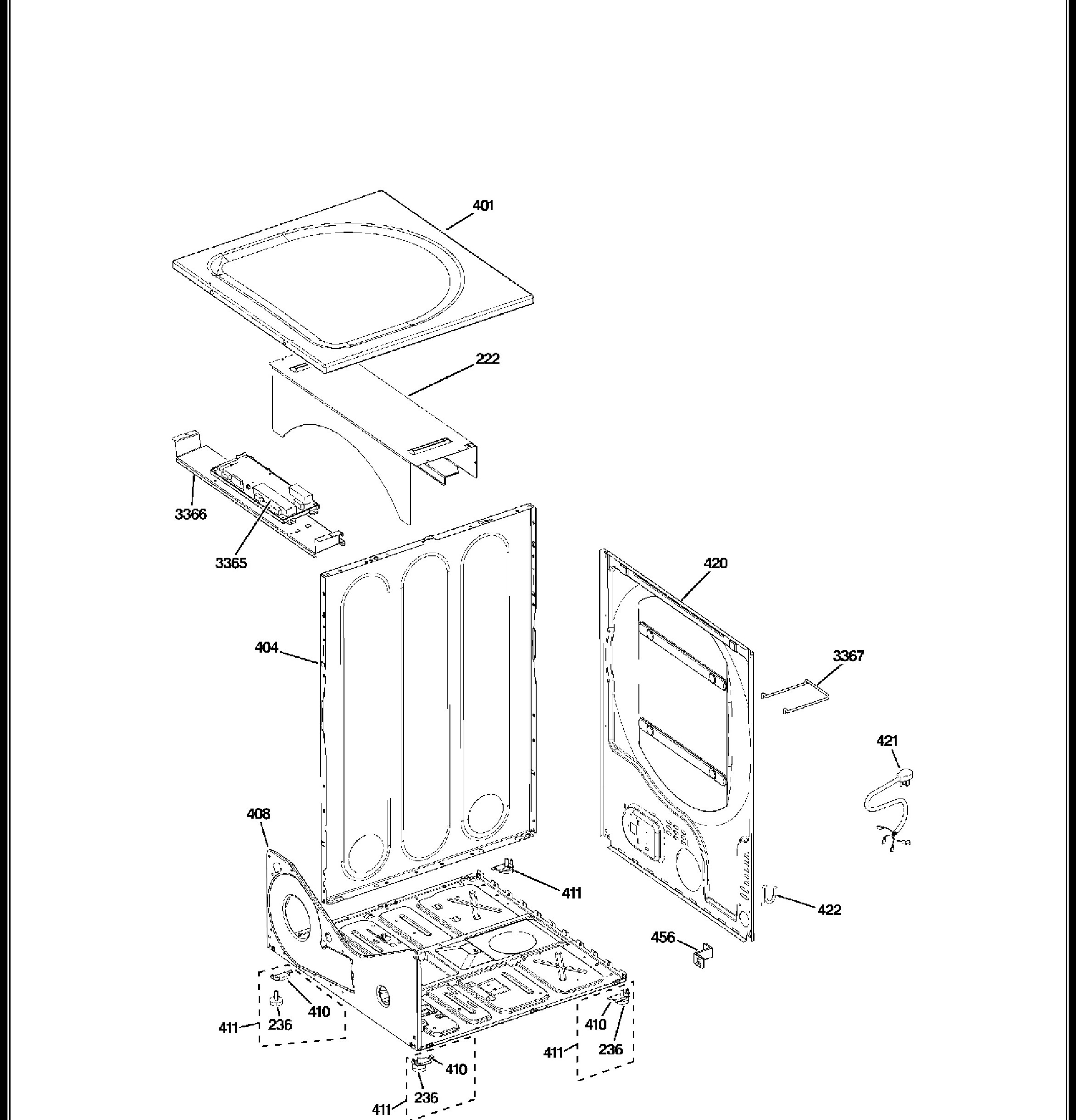 DBVH520GJ2WW Exploded View 4 appliance exploded-view parts diagram