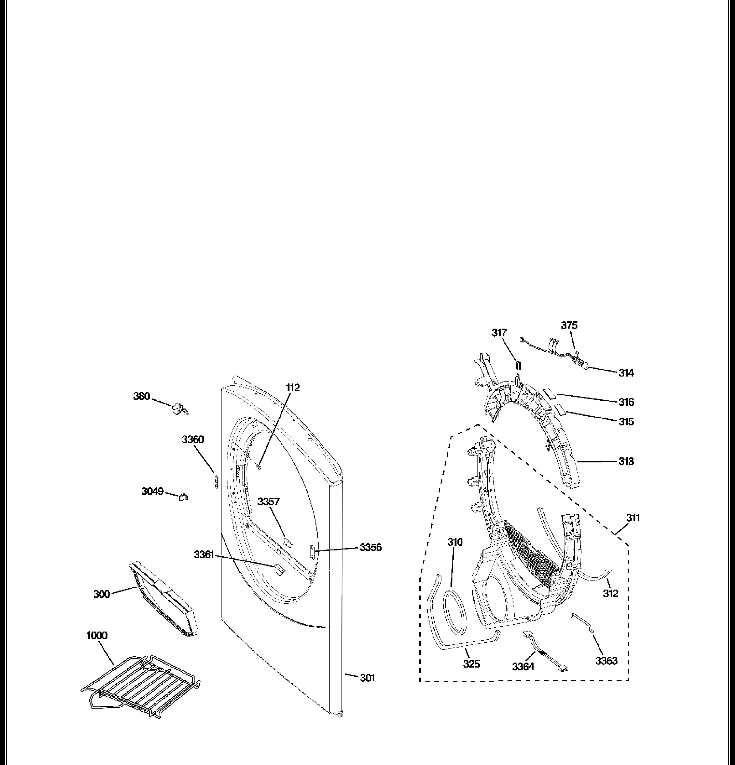 DBVH520GJ2WW Exploded View 2 appliance exploded-view parts diagram