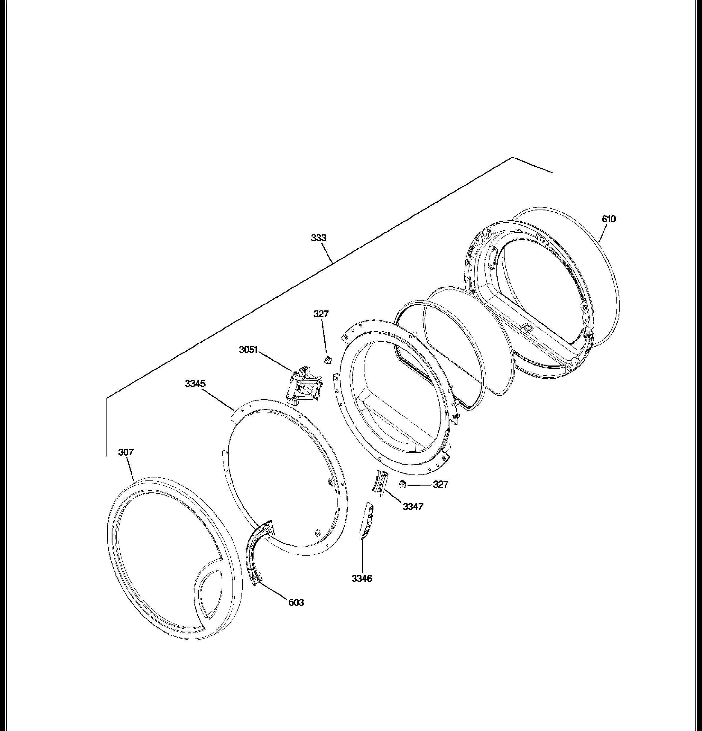DBVH520GJ2WW Exploded View 3 appliance exploded-view parts diagram