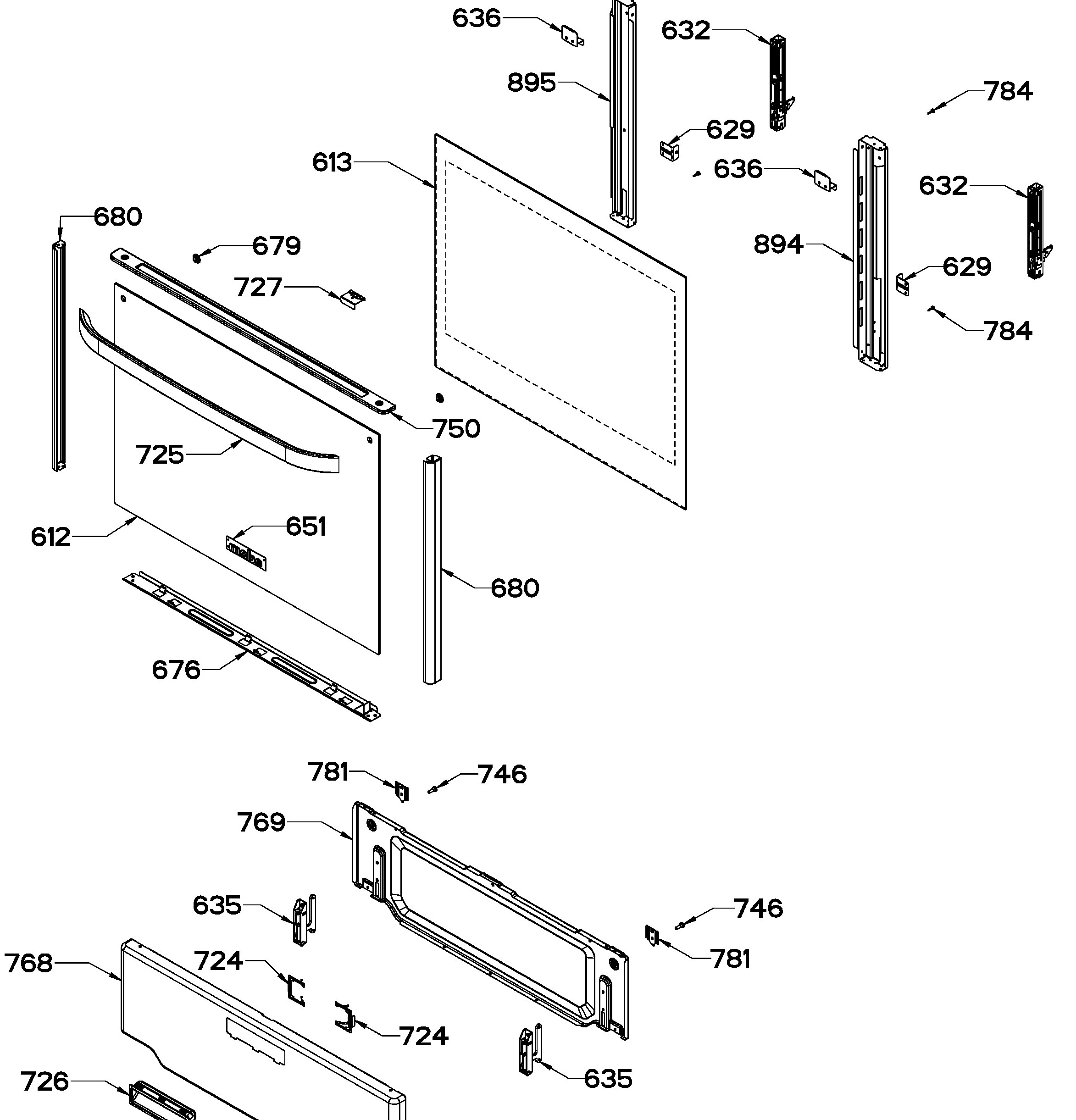 DEM7673CFIX2A Exploded View 4 appliance exploded-view parts diagram
