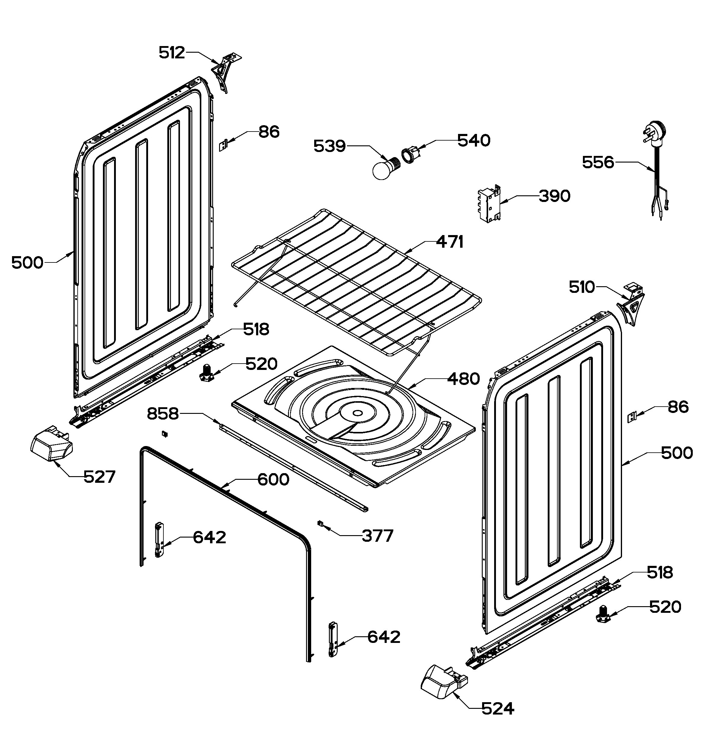 DEM7673CFIX2A Exploded View 3 appliance exploded-view parts diagram