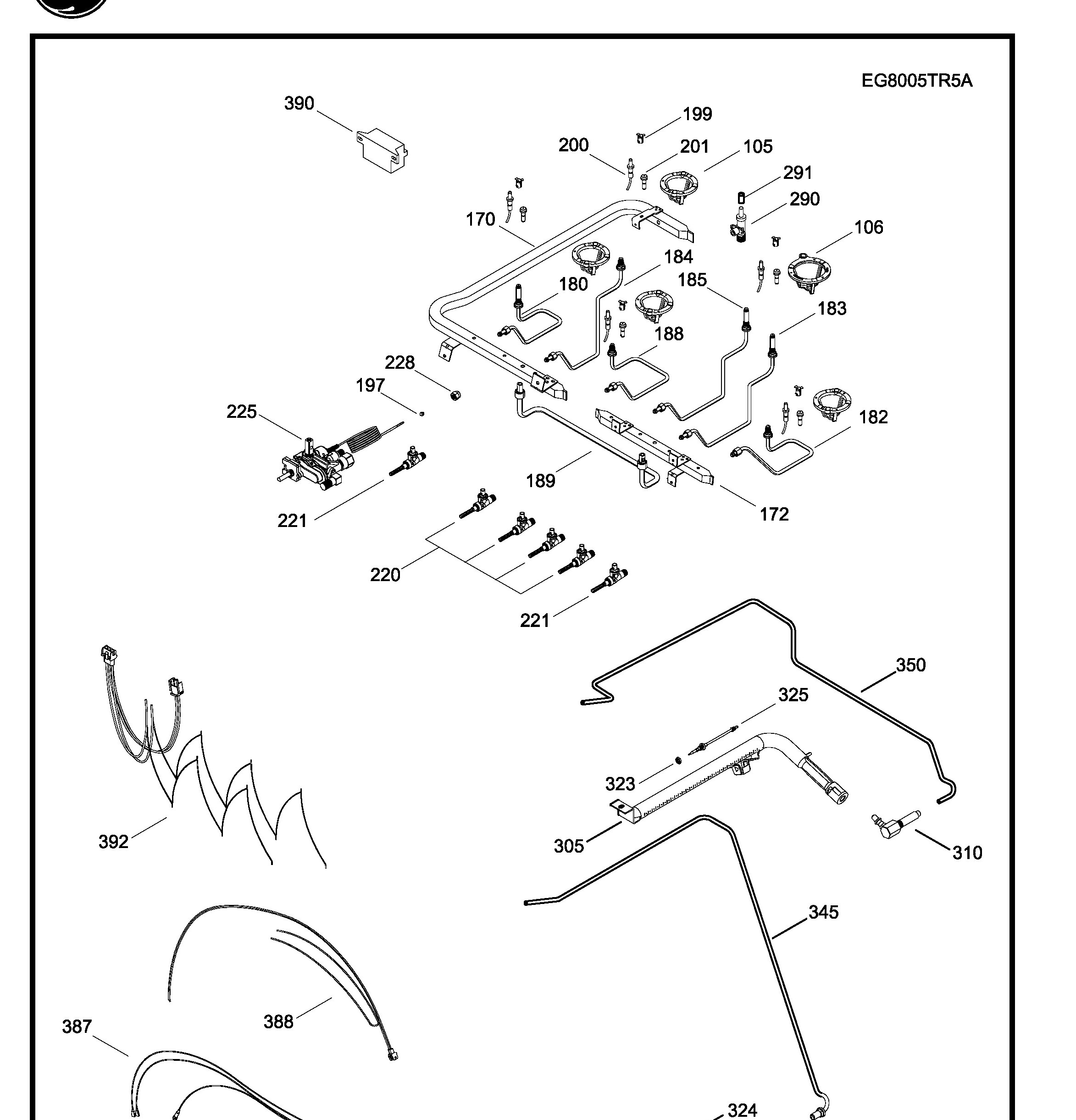 EG8005TR5A Exploded View 2 appliance exploded-view parts diagram