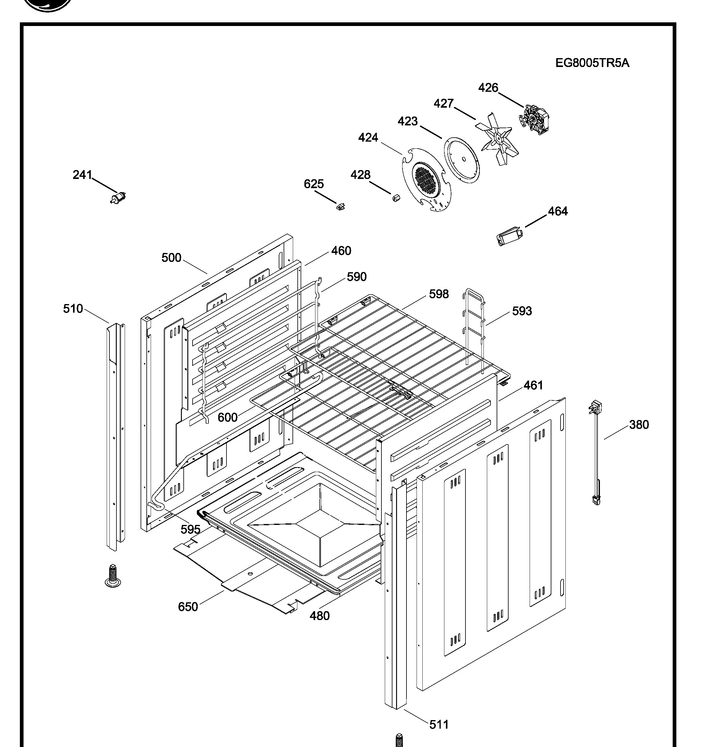 EG8005TR5A Exploded View 3 appliance exploded-view parts diagram