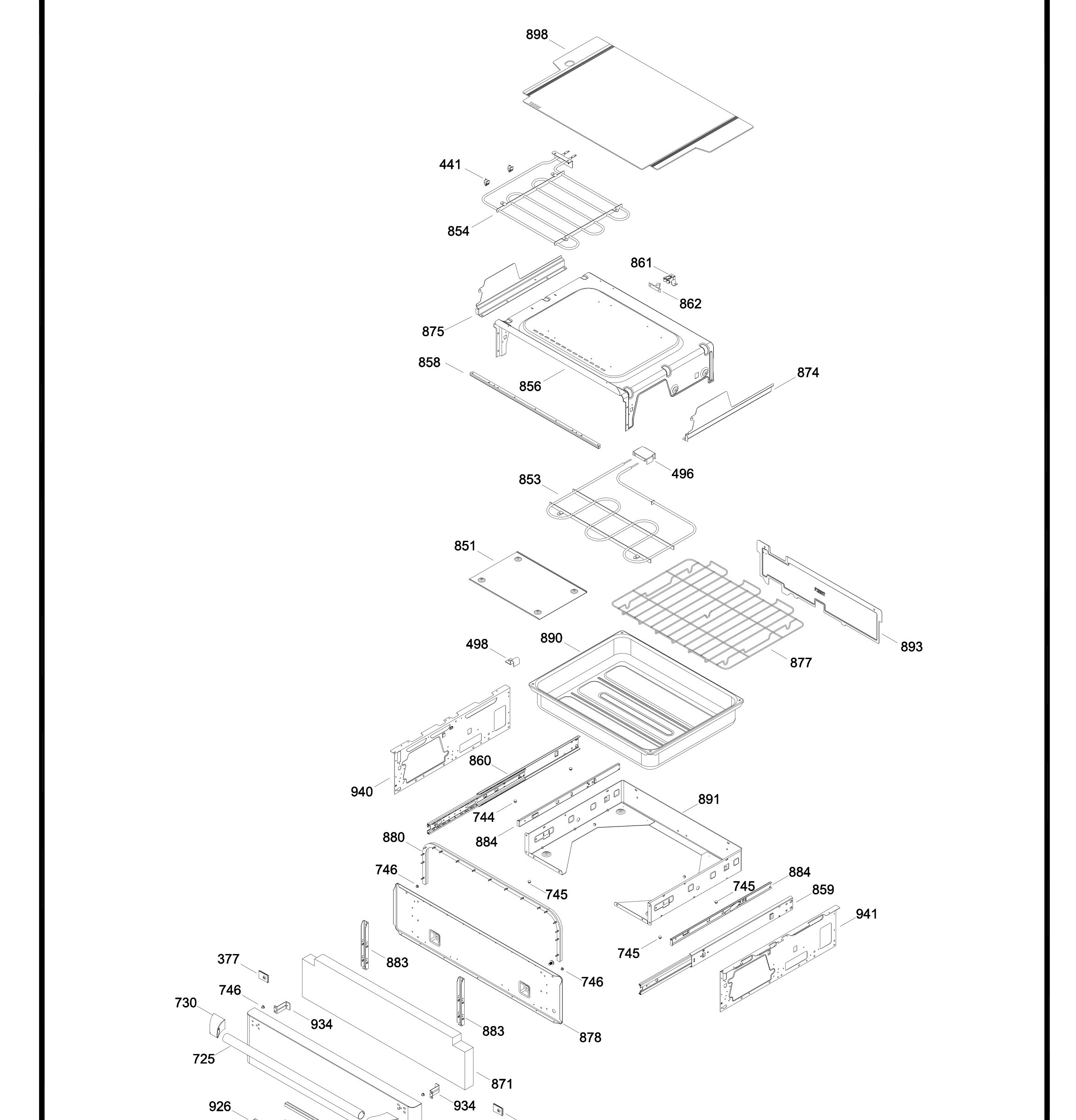 EGS980SE0C Exploded View 5 appliance exploded-view parts diagram