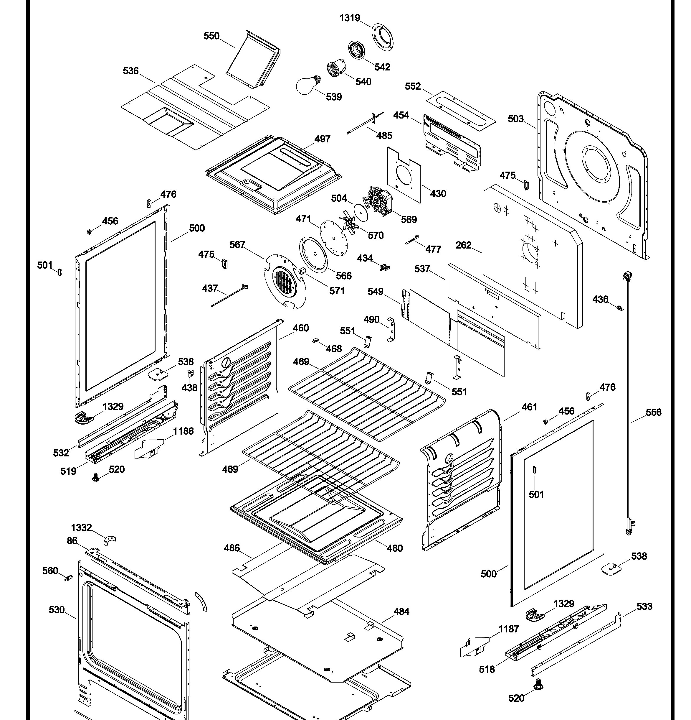EGS980SE0D Exploded View 3 appliance exploded-view parts diagram