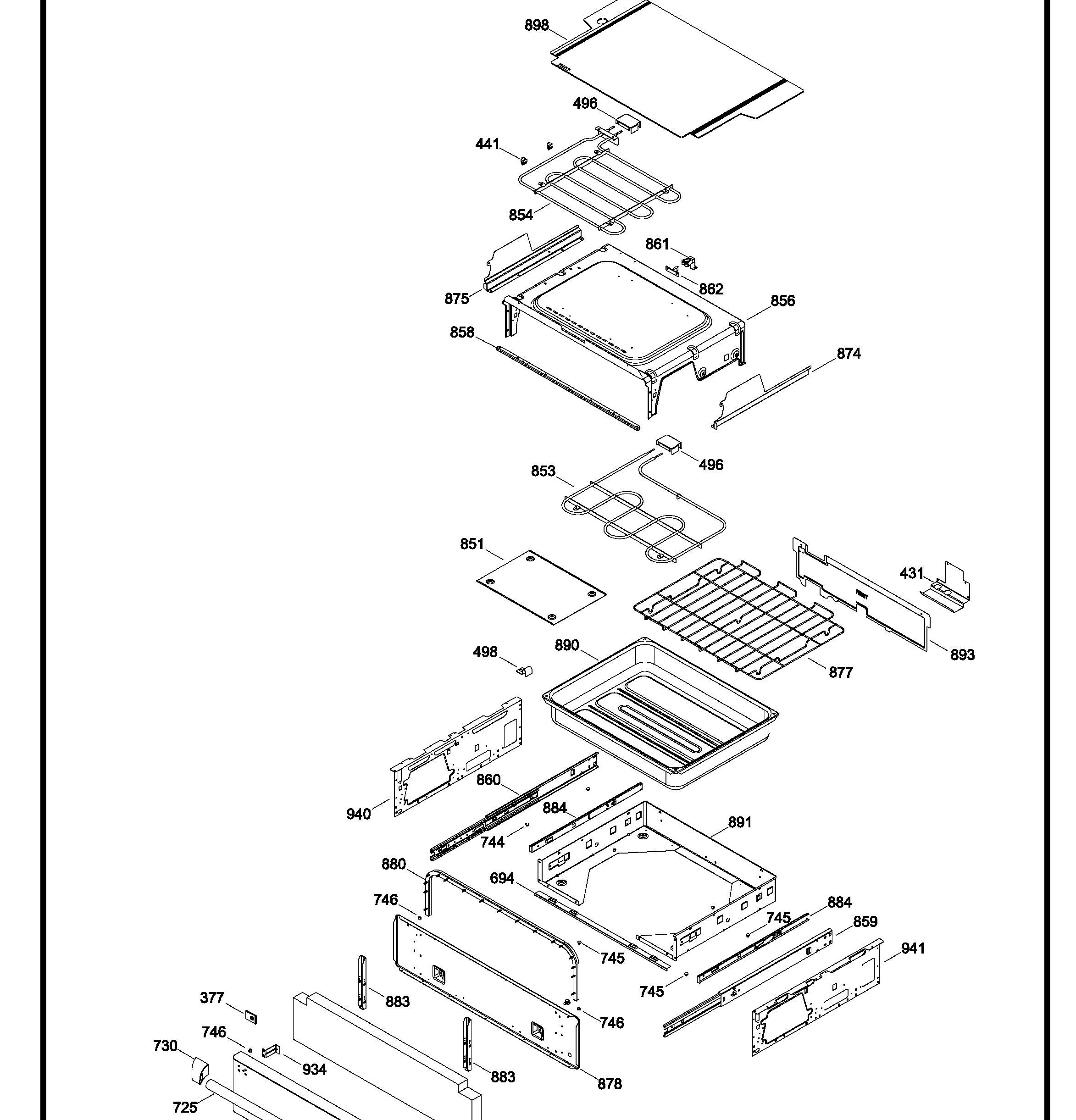 EGS980SE0D Exploded View 5 appliance exploded-view parts diagram