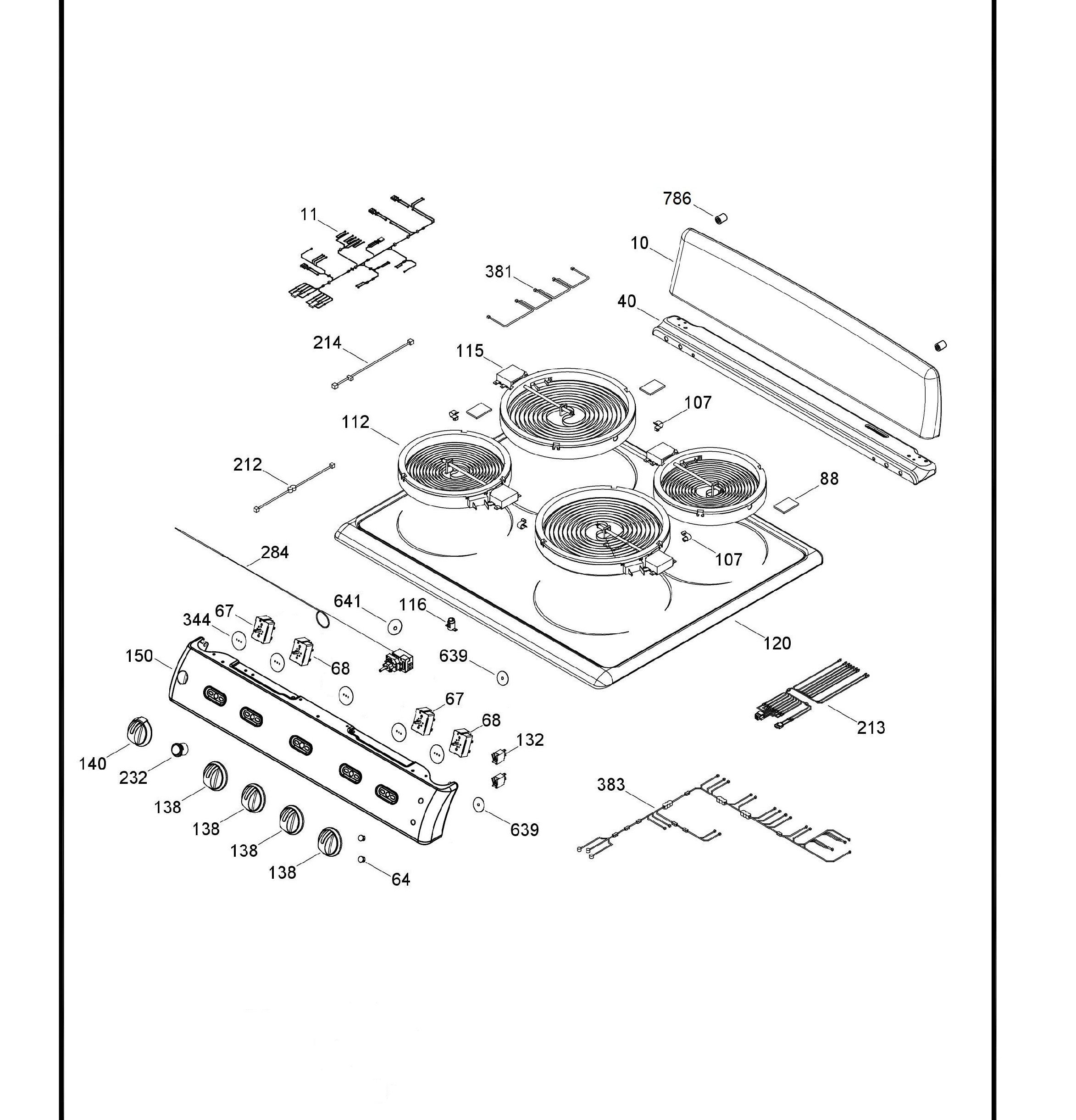 EME6063BVX0A Exploded View 1 appliance exploded-view parts diagram