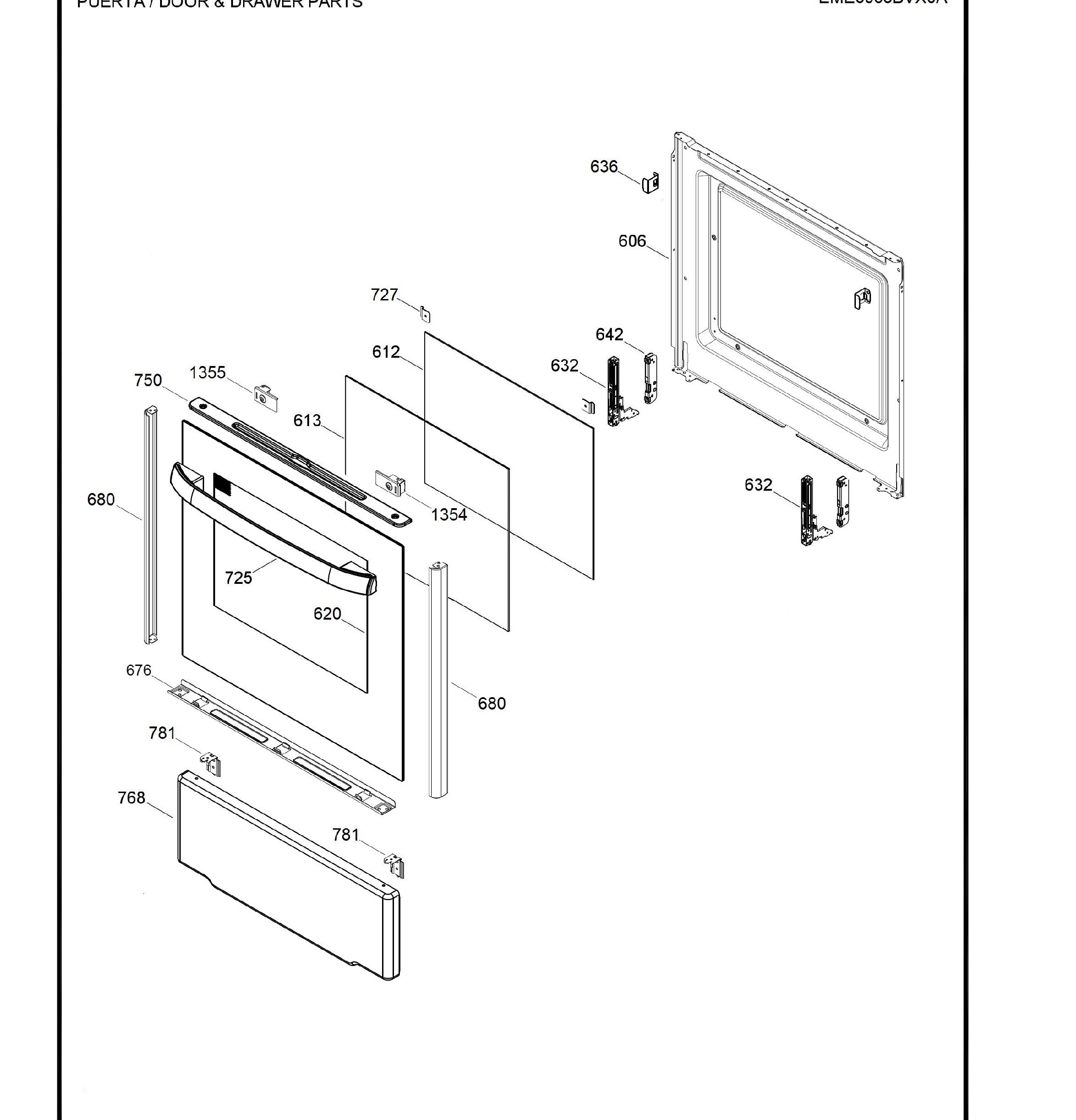 EME6063BVX0A Exploded View 3 appliance exploded-view parts diagram