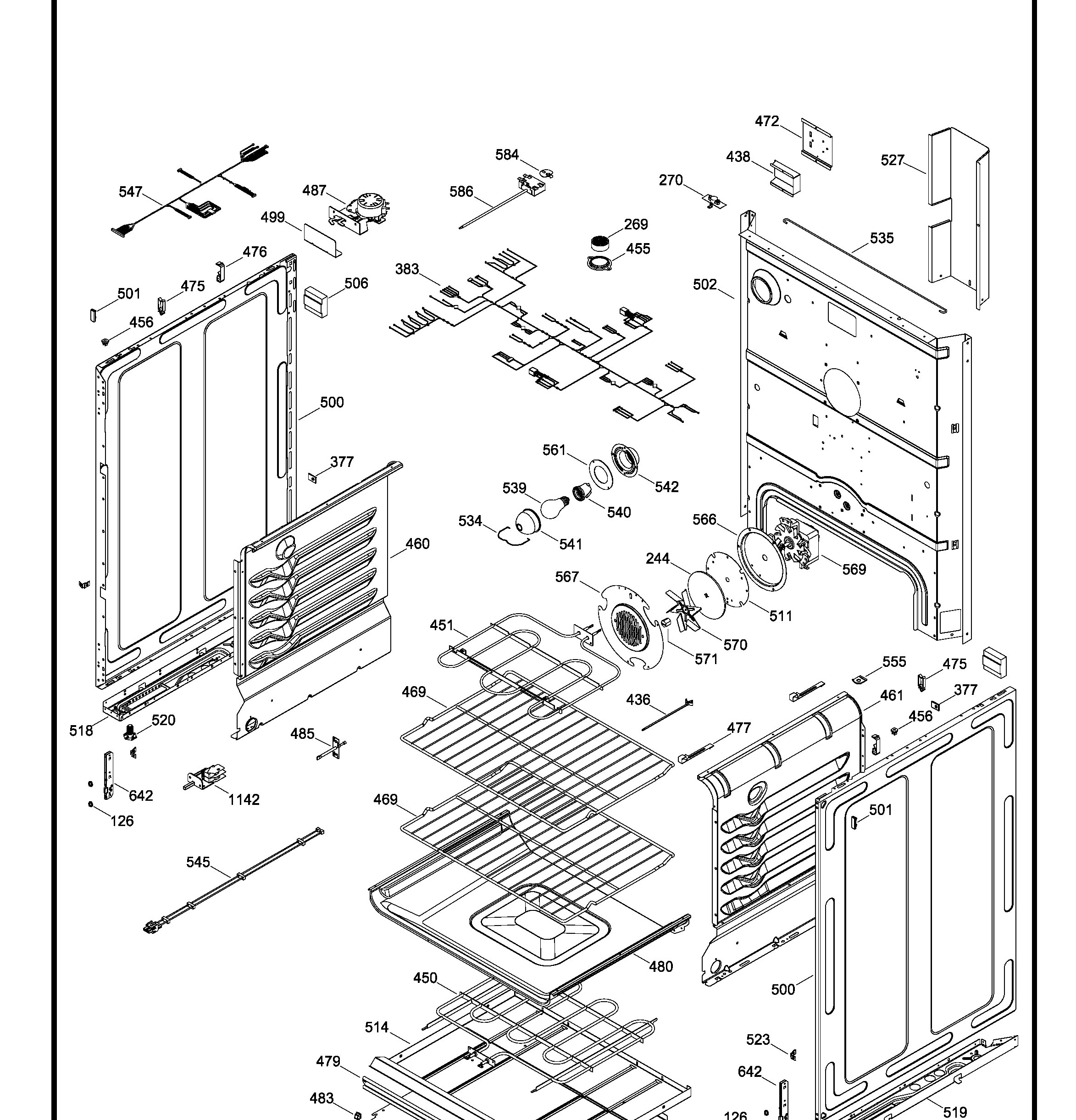 EML835BBF0A Exploded View 2 appliance exploded-view parts diagram