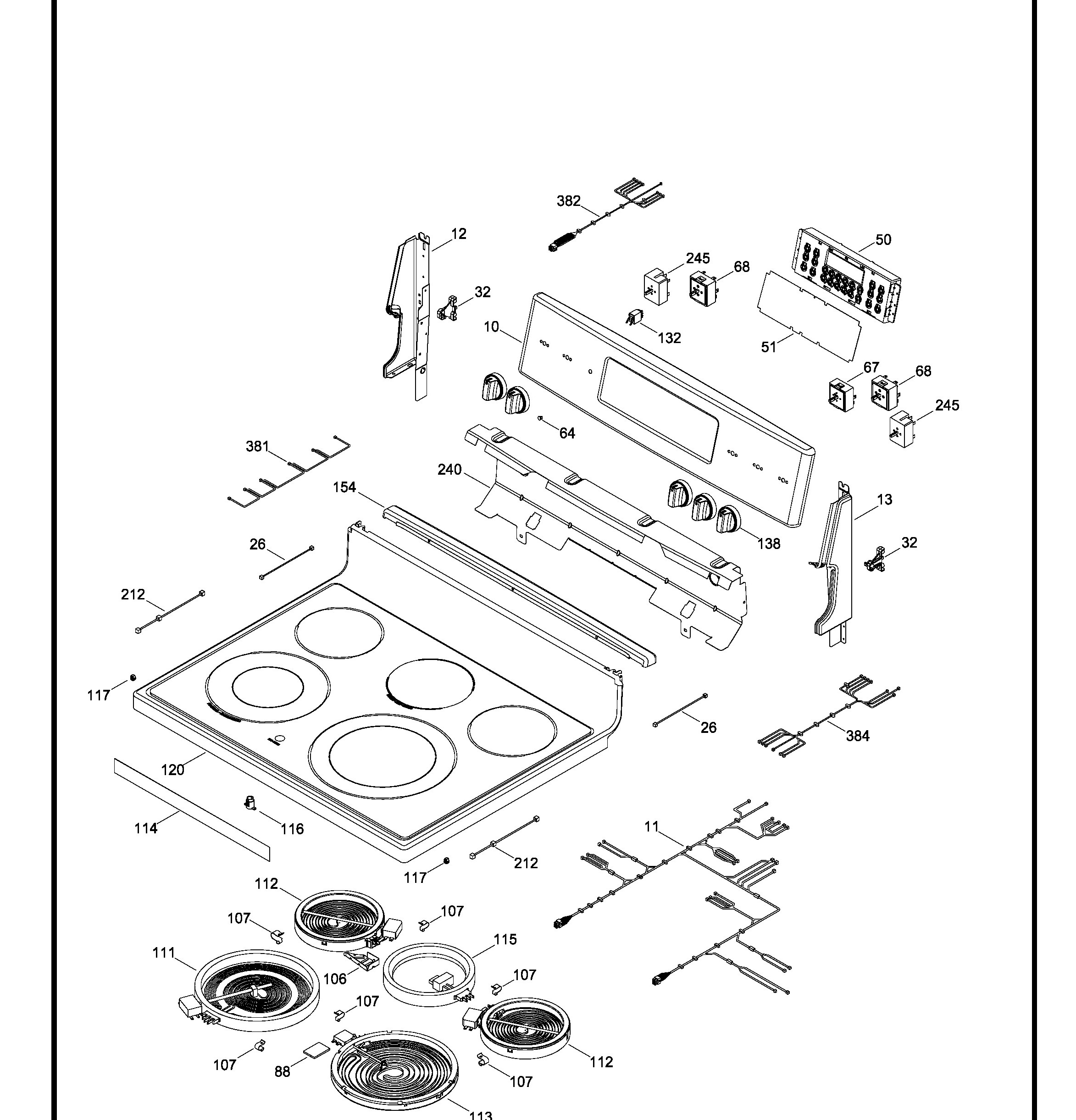 EML835NXF0A Exploded View 1 appliance exploded-view parts diagram