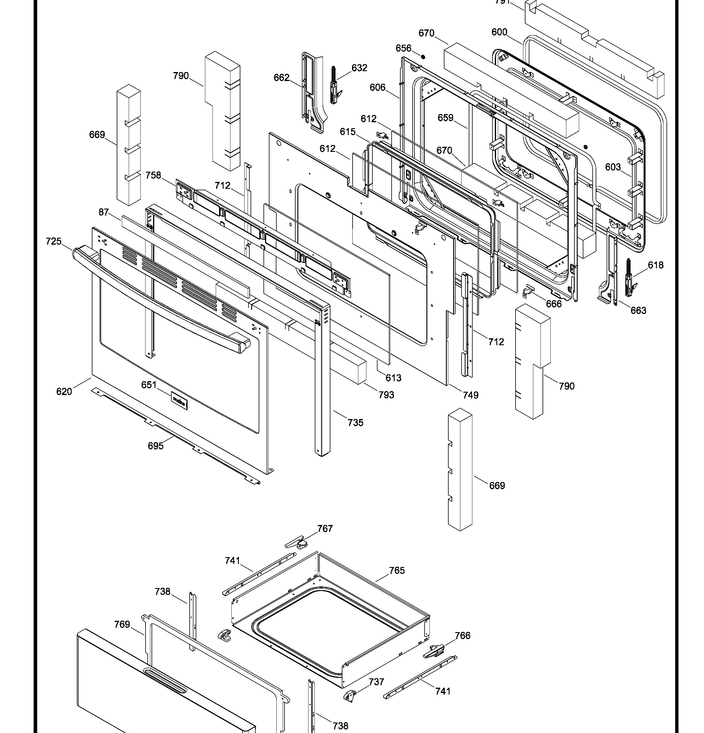 EML835NXF0A Exploded View 3 appliance exploded-view parts diagram