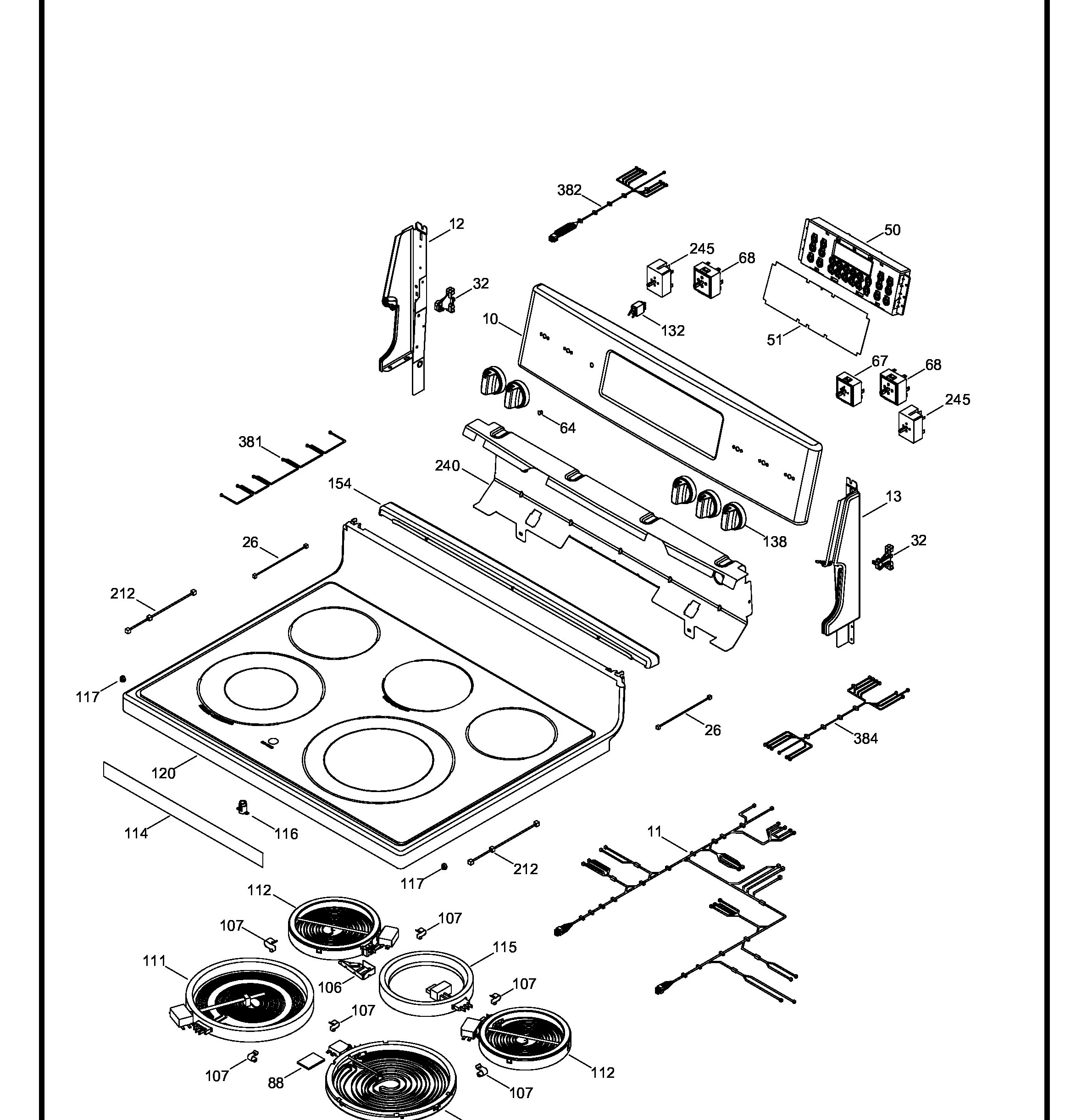 EML835NXF0B Exploded View 1 appliance exploded-view parts diagram