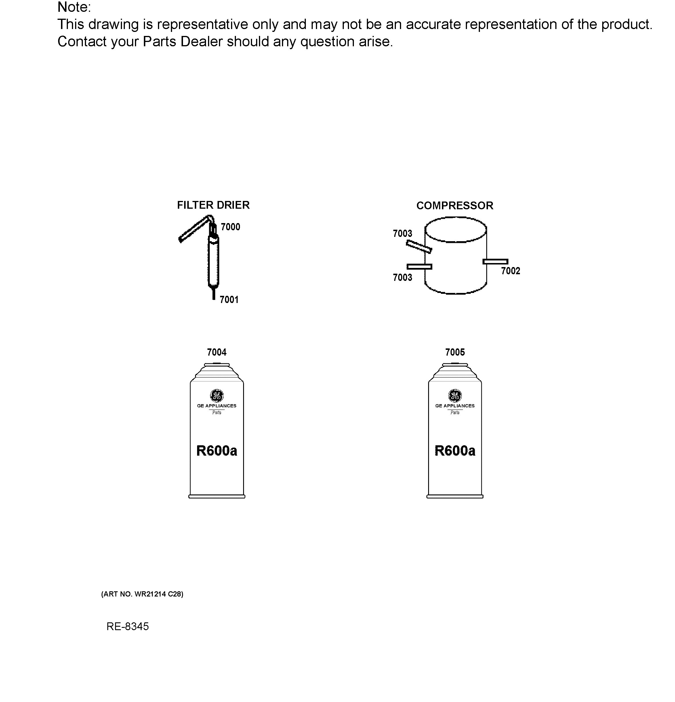 FCM16SLBWW Exploded View 1 appliance exploded-view parts diagram