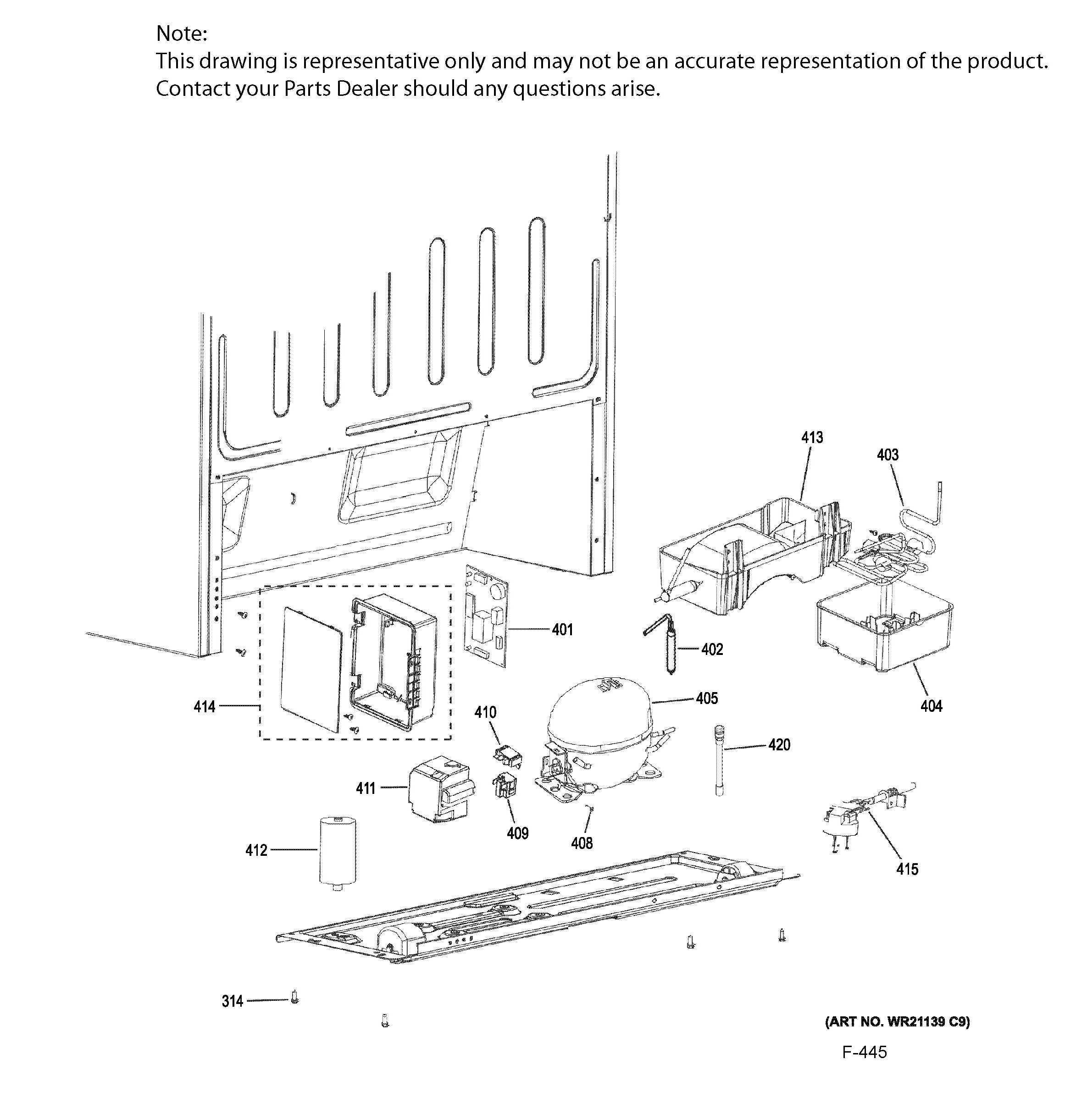 FUF14DLRCWW Exploded View 6 appliance exploded-view parts diagram
