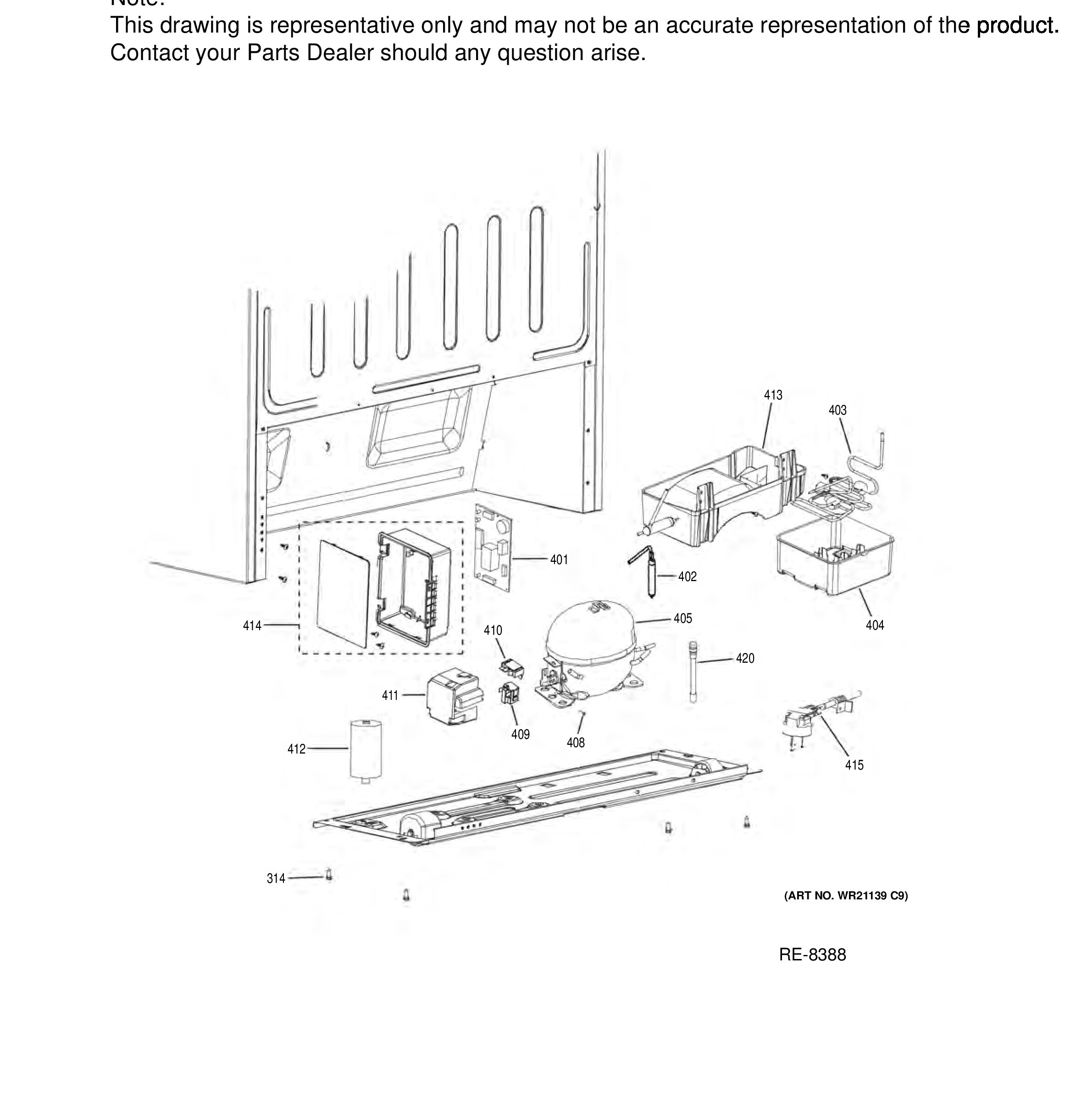 FUF14SMRCWW Exploded View 2 appliance exploded-view parts diagram
