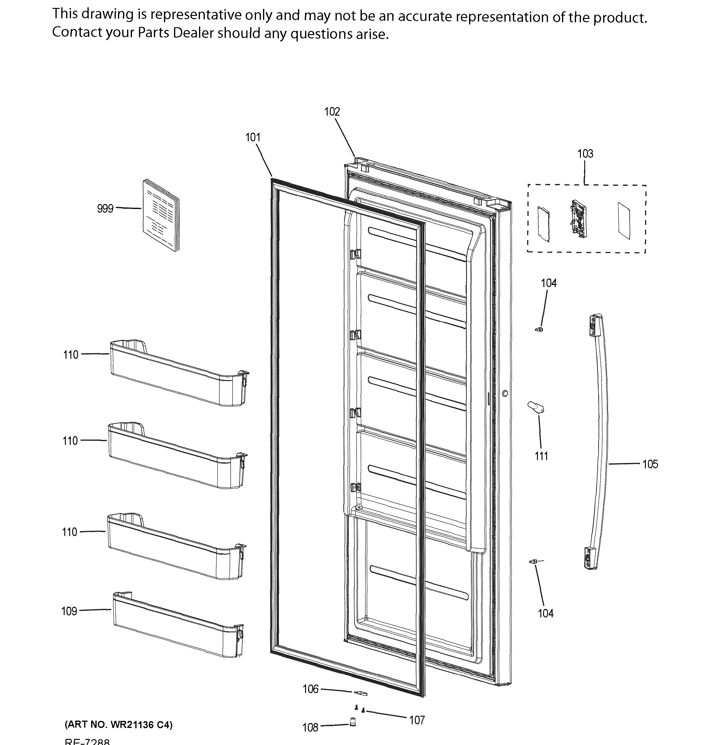 FUF14SMRCWW Exploded View 3 appliance exploded-view parts diagram