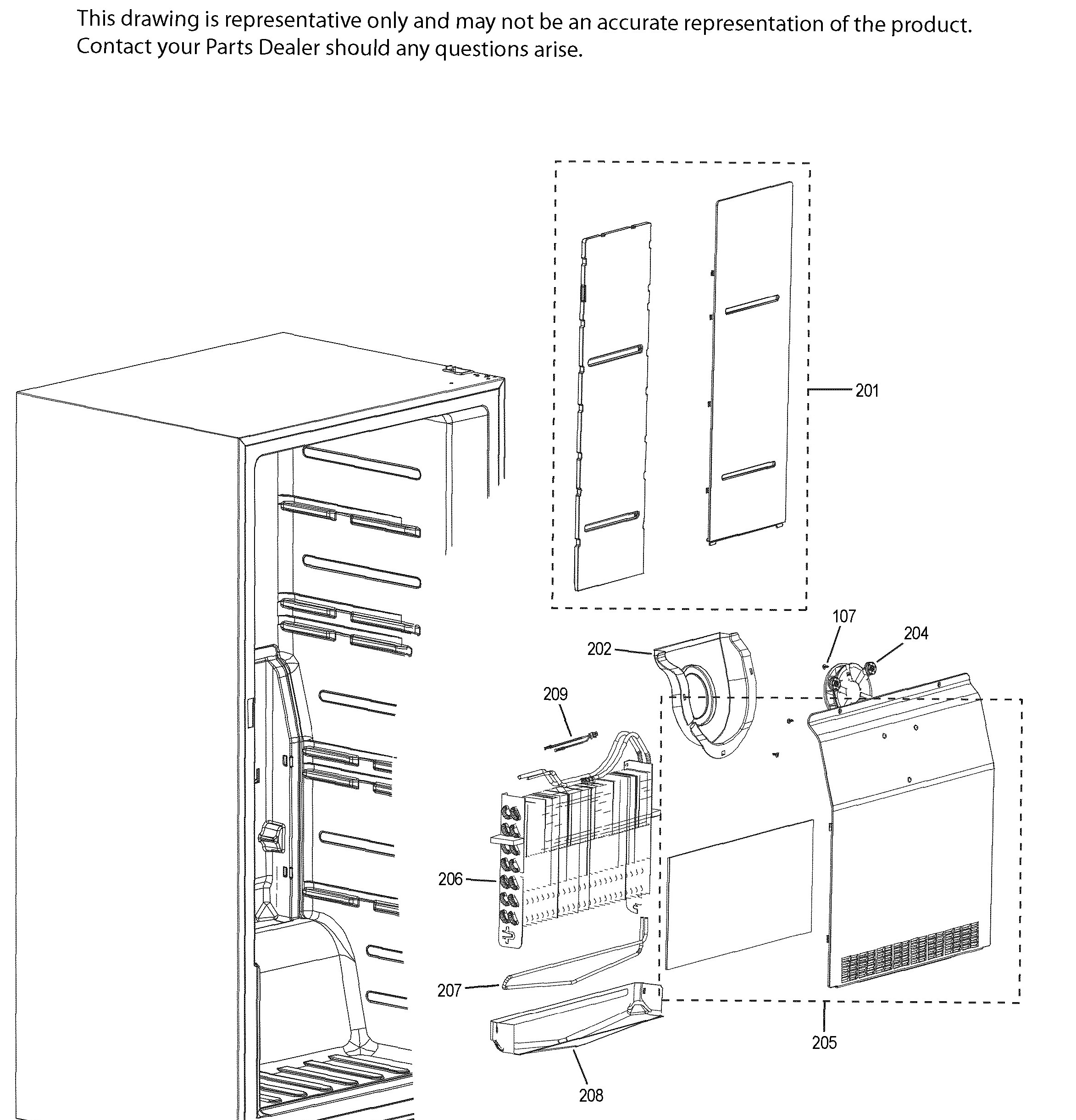 FUF14SMREWW Exploded View 4 appliance exploded-view parts diagram
