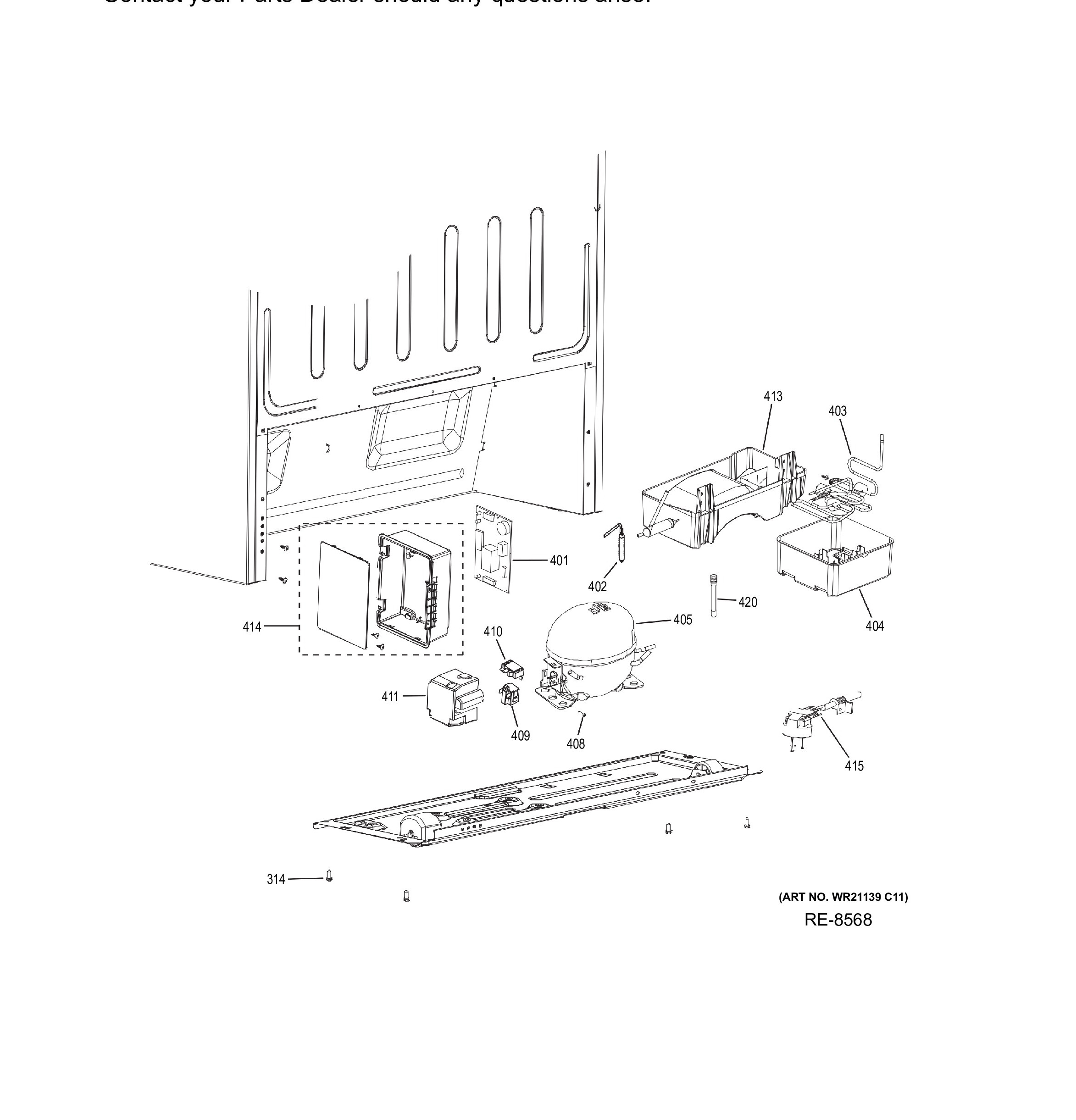 FUF14SMREWW Exploded View 2 appliance exploded-view parts diagram