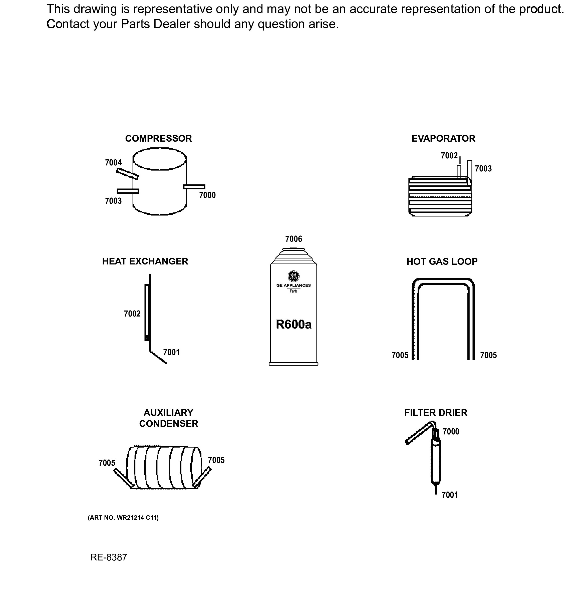FUF17SMRCWW Exploded View 4 appliance exploded-view parts diagram