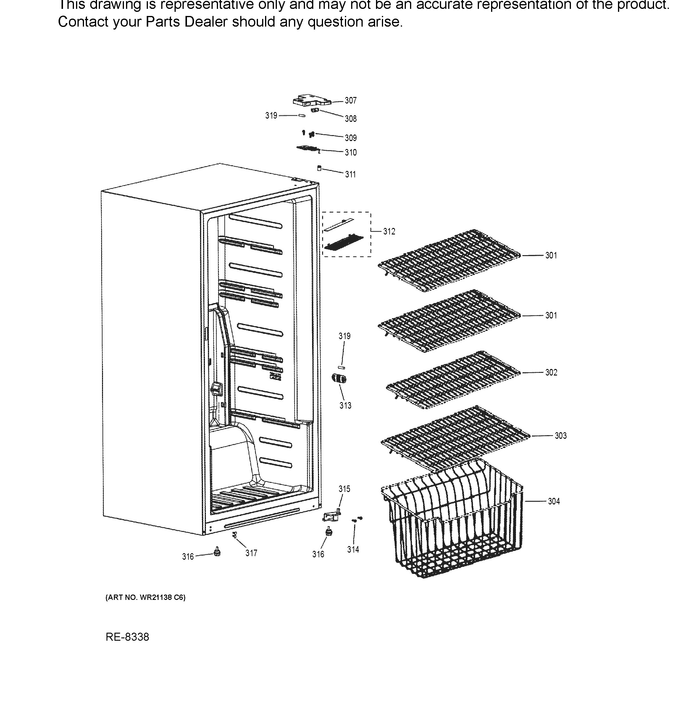 FUF17SMRDWW Exploded View 2 appliance exploded-view parts diagram
