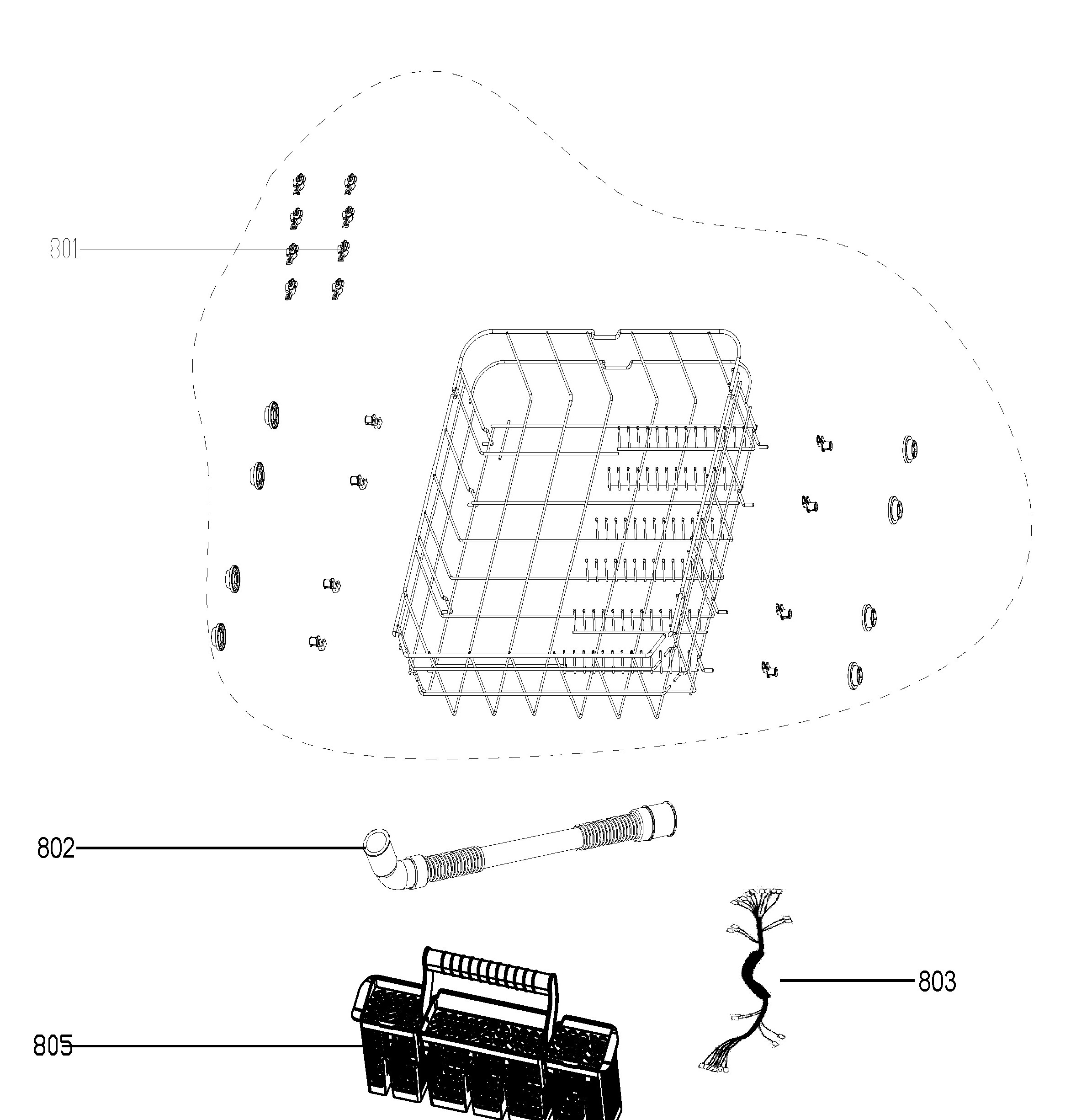 GBF630SML0ES Exploded View 8 appliance exploded-view parts diagram