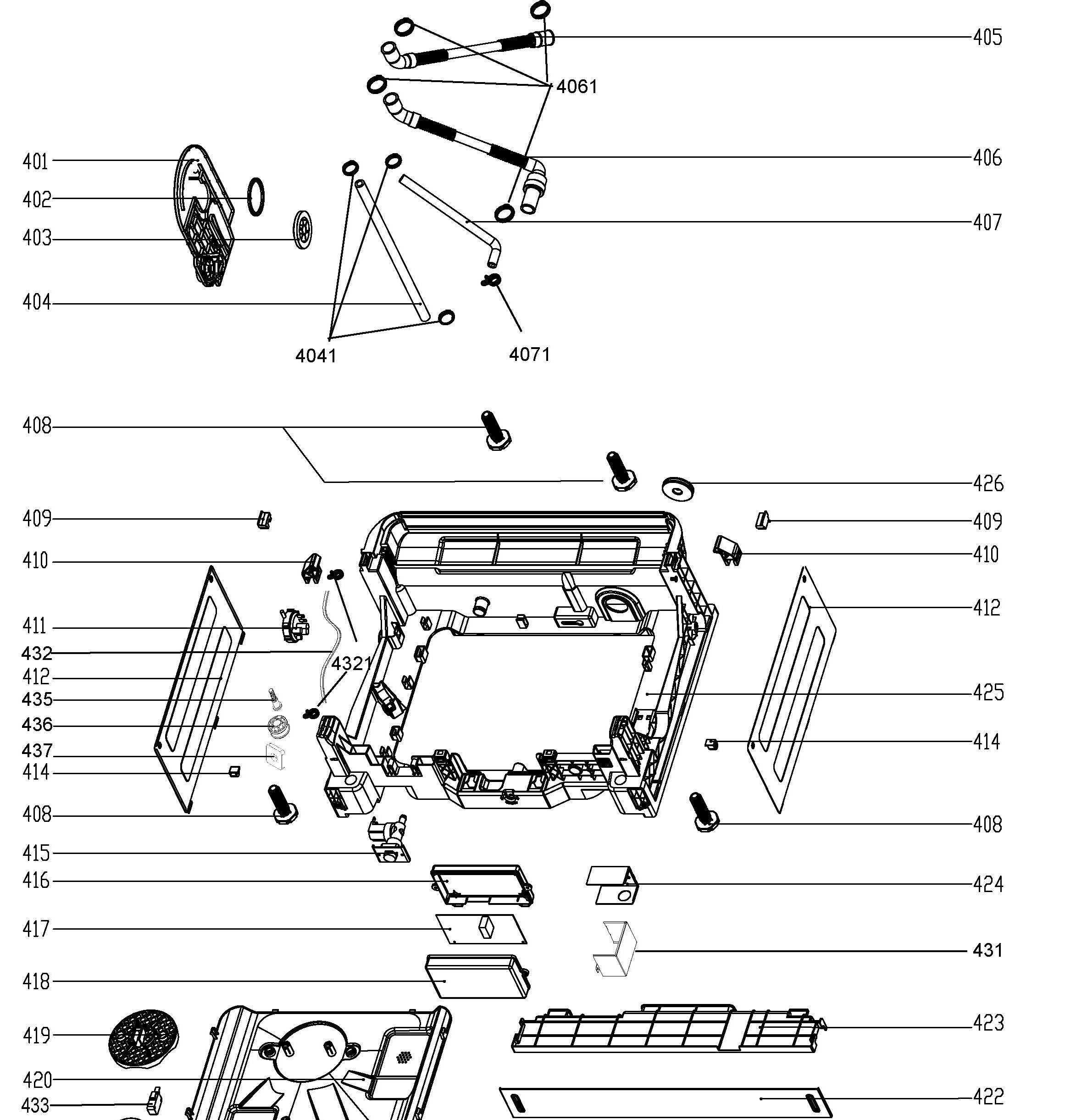 GBF655SGP0WW Exploded View 4 appliance exploded-view parts diagram