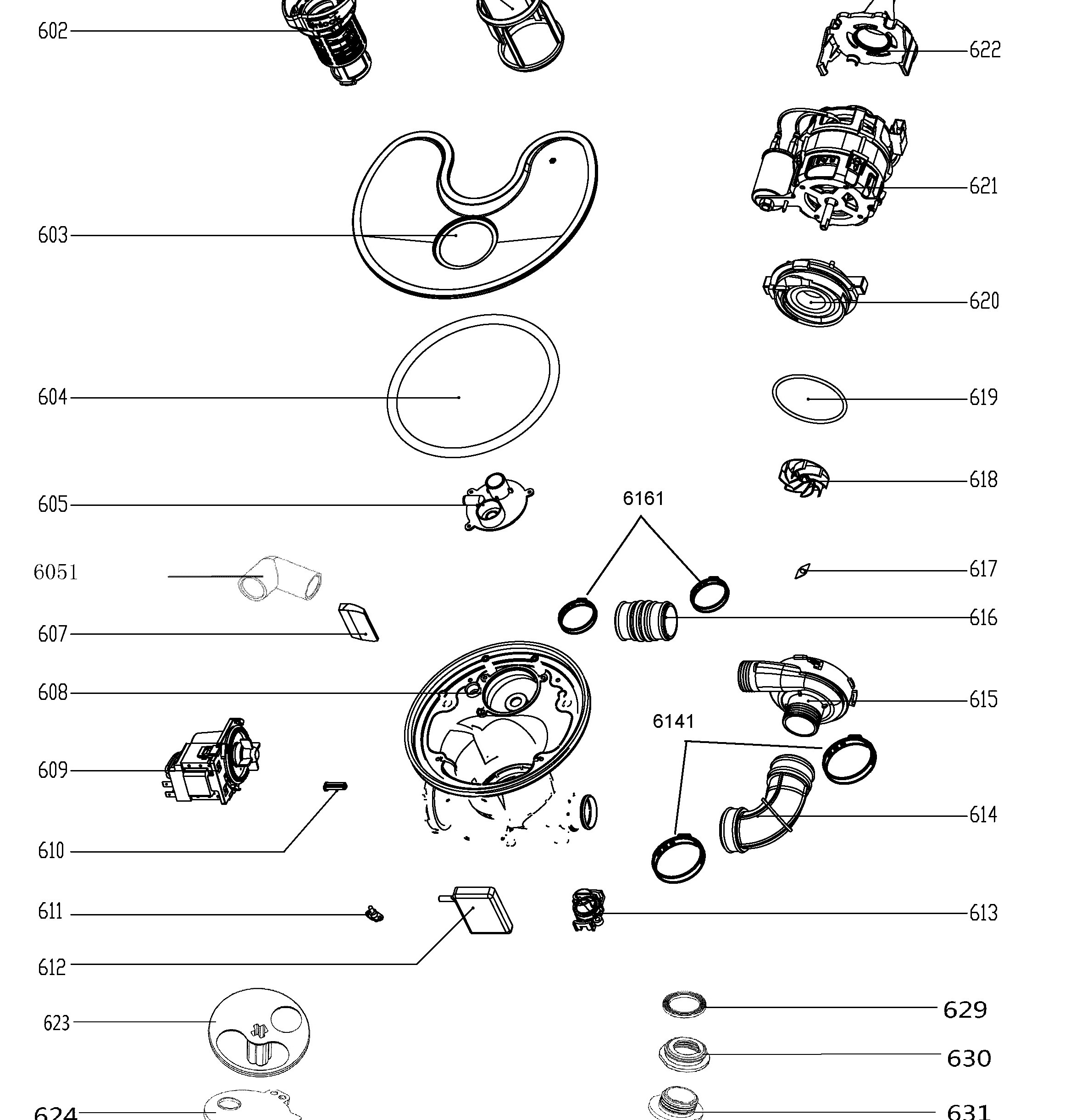 GBF655SGP0WW Exploded View 6 appliance exploded-view parts diagram