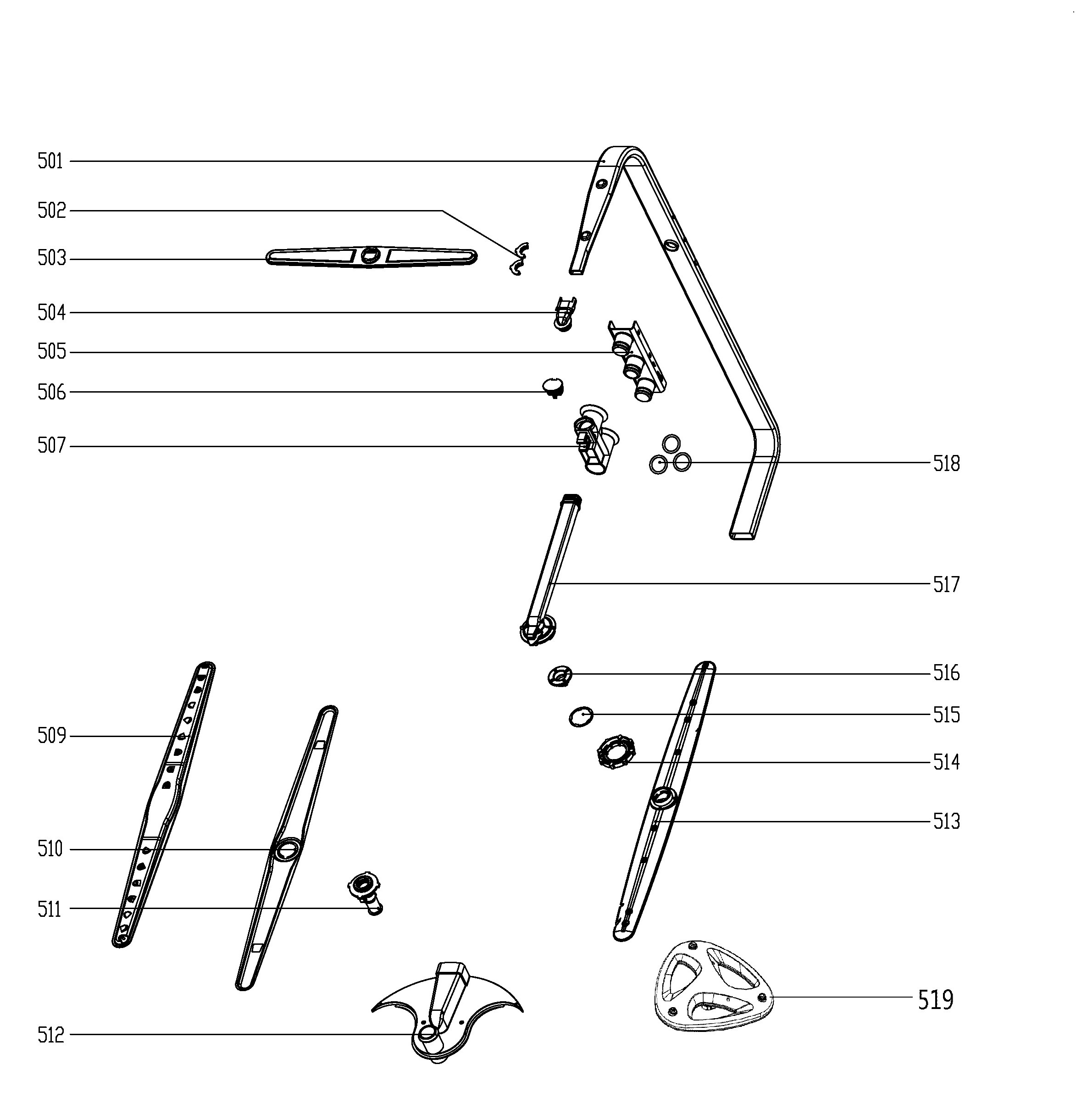 GBF655SGP0WW Exploded View 5 appliance exploded-view parts diagram