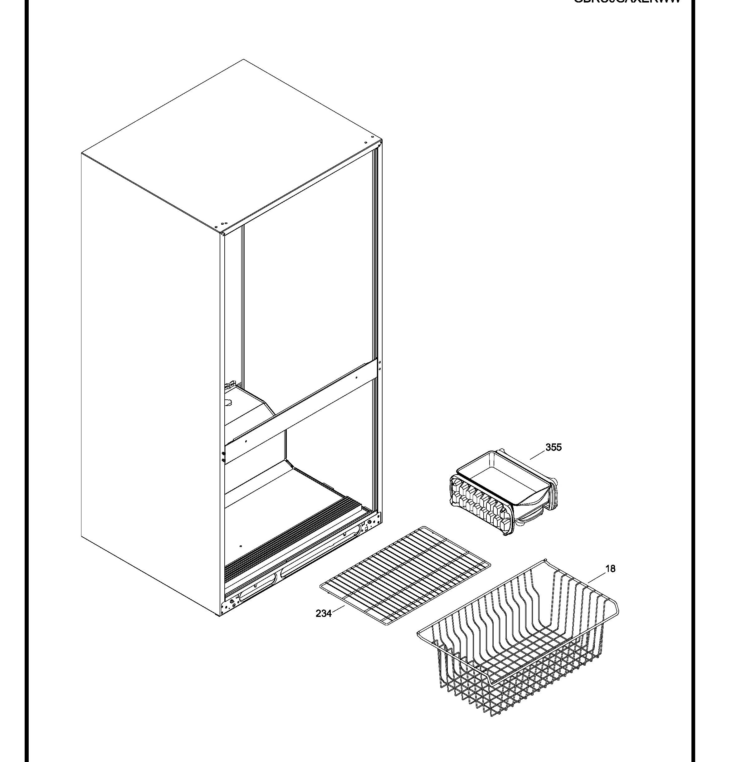 GBRC0GAXERBB Exploded View 4 appliance exploded-view parts diagram