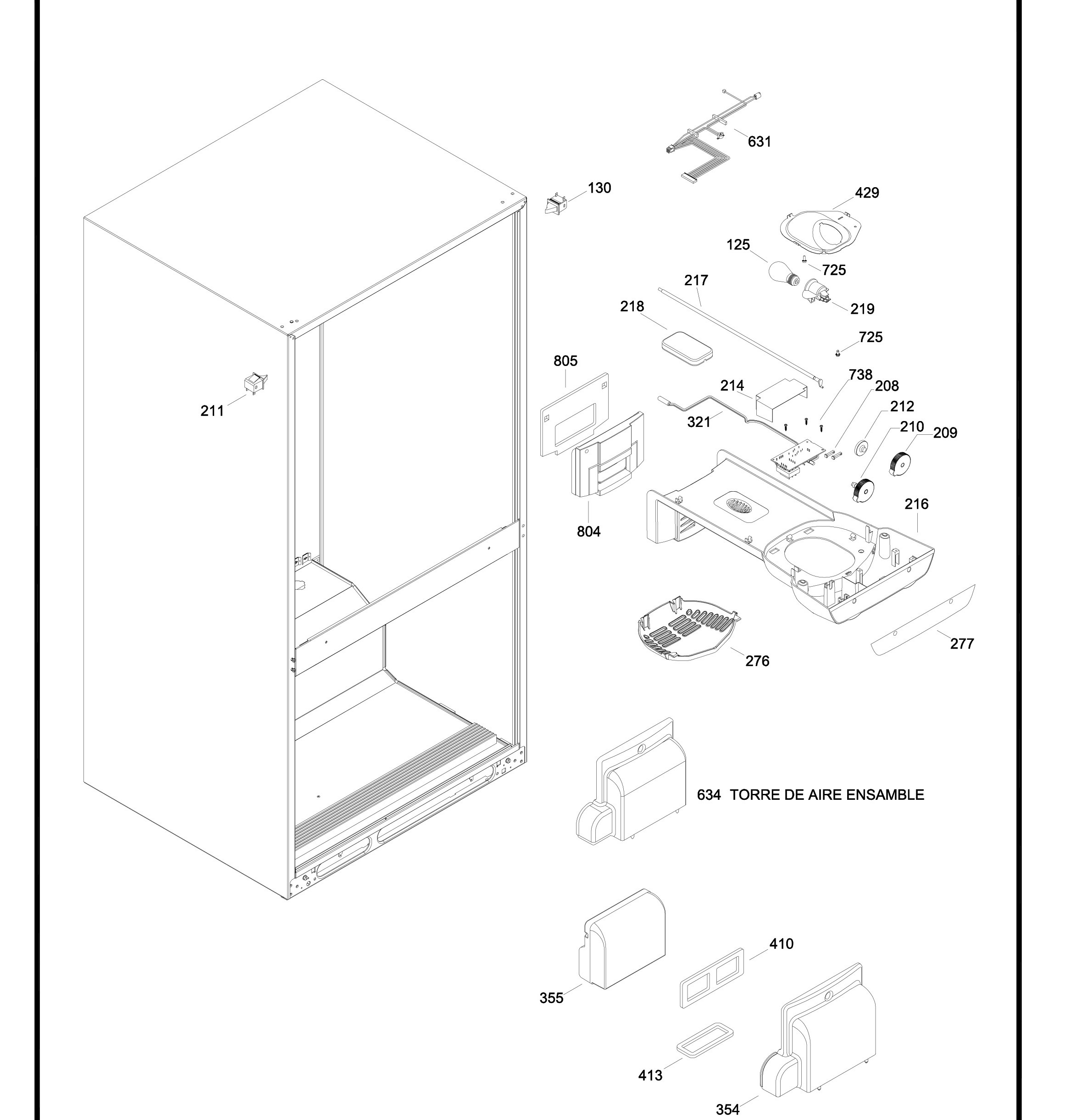 GBRL0HBXARBS Exploded View 5 appliance exploded-view parts diagram