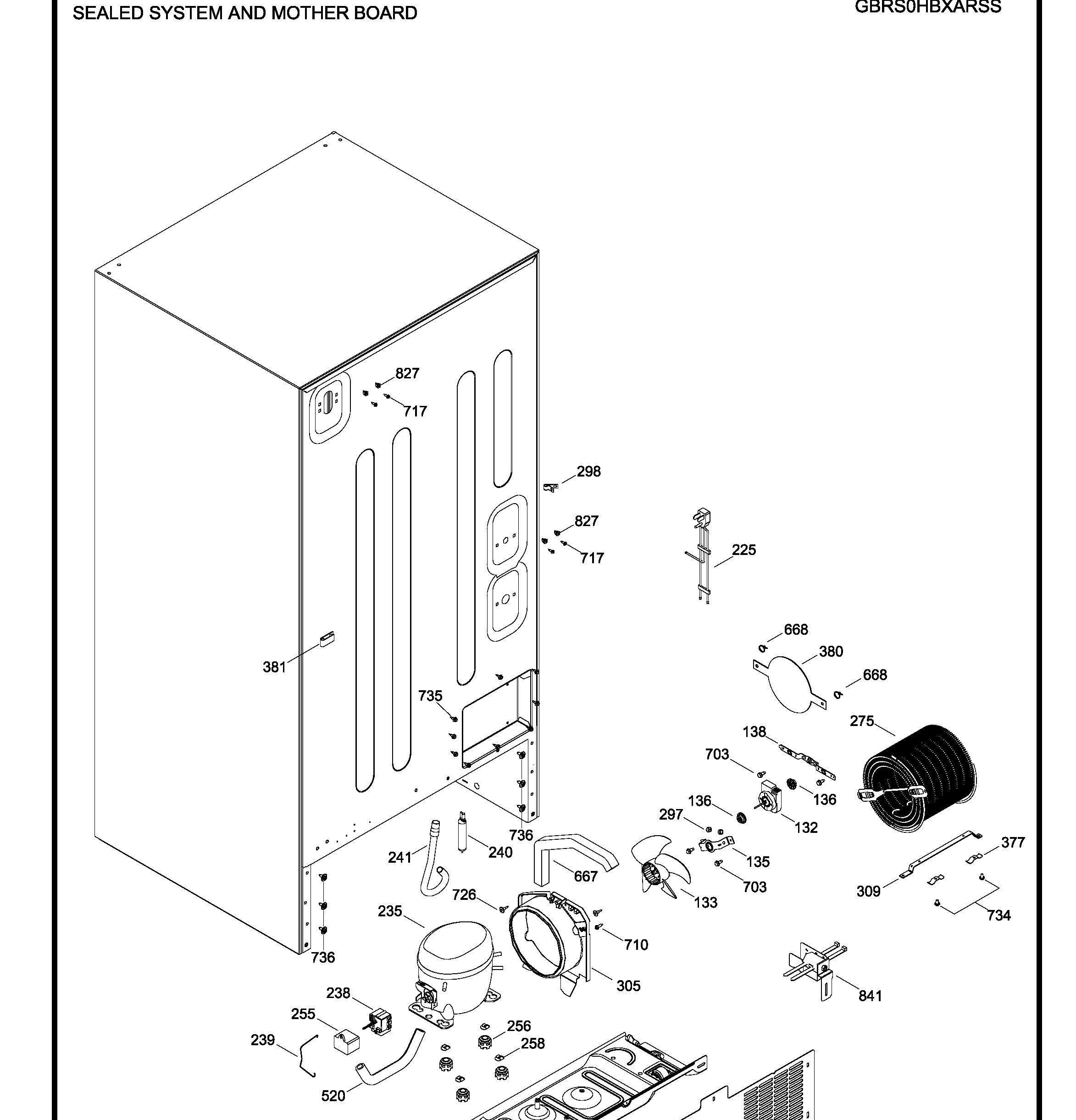 GBRL0HBXARBS Exploded View 8 appliance exploded-view parts diagram
