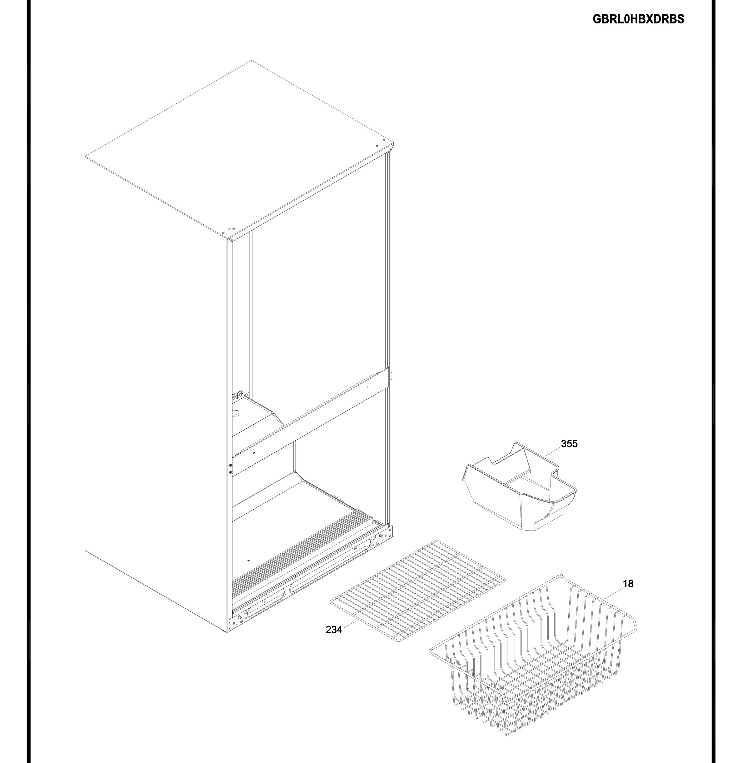 GBRL0HBXCRBS Exploded View 4 appliance exploded-view parts diagram