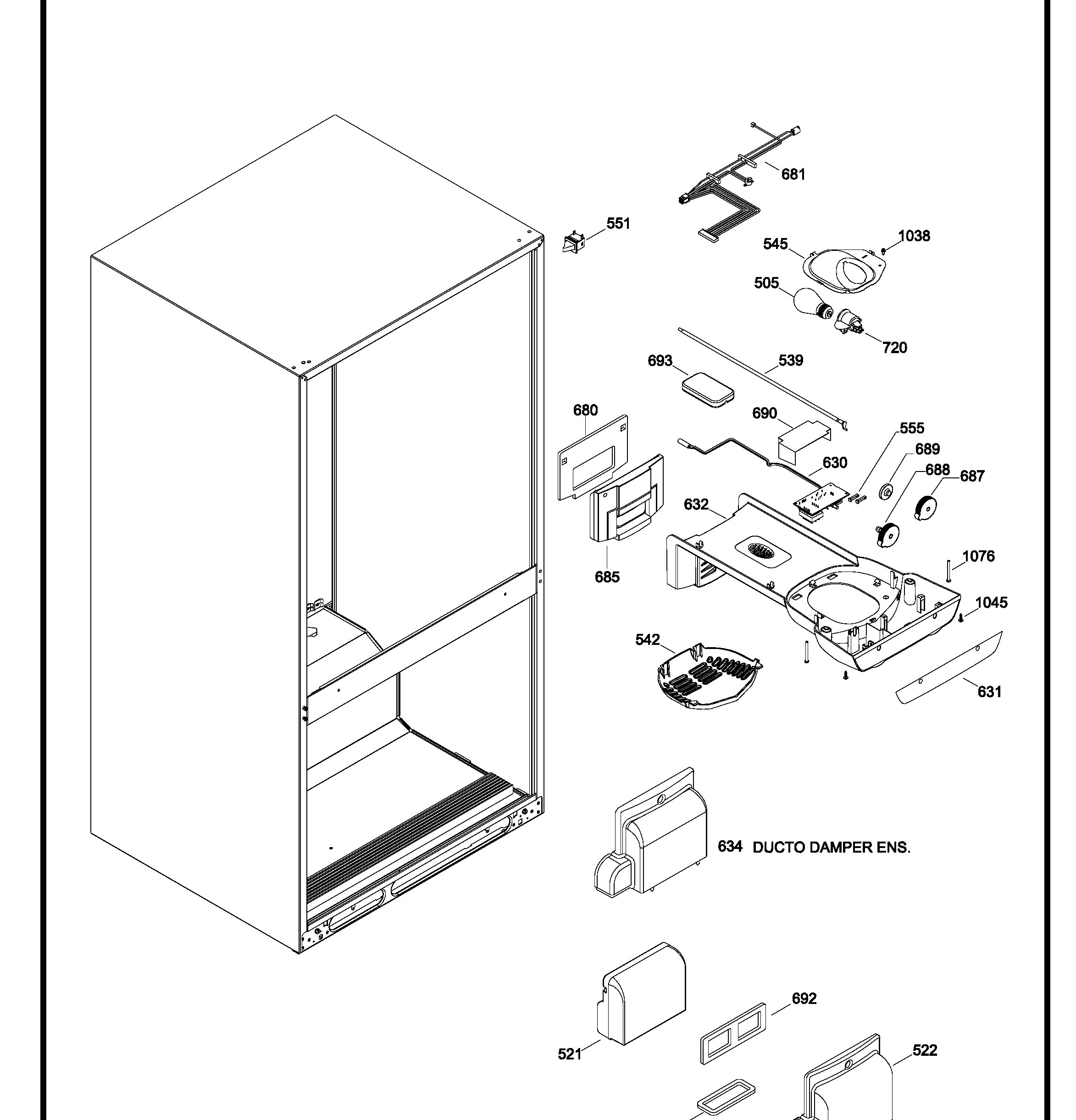 GBRL0HBXERBS Exploded View 5 appliance exploded-view parts diagram