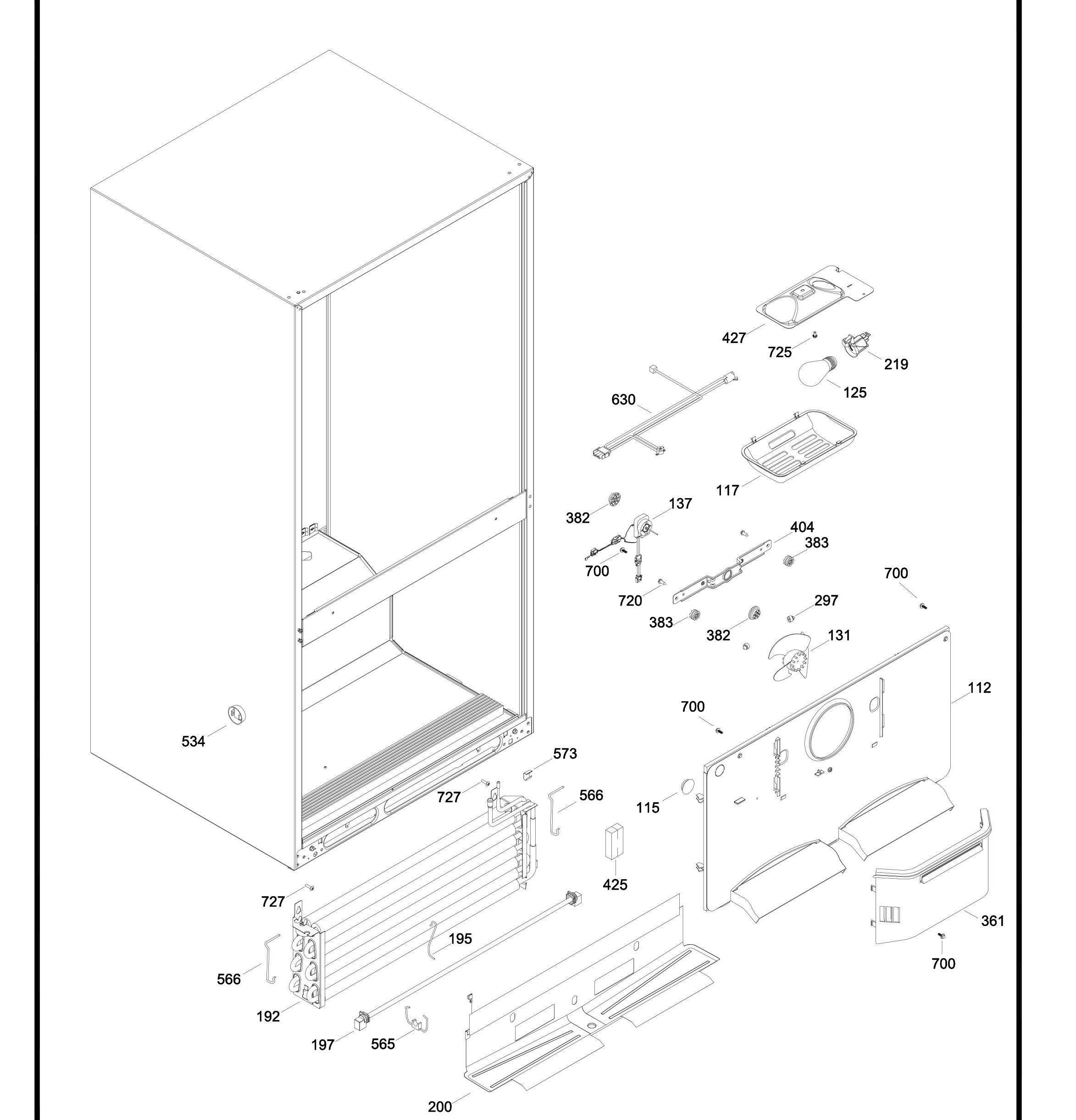 GBRS0HBXARSS Exploded View 6 appliance exploded-view parts diagram