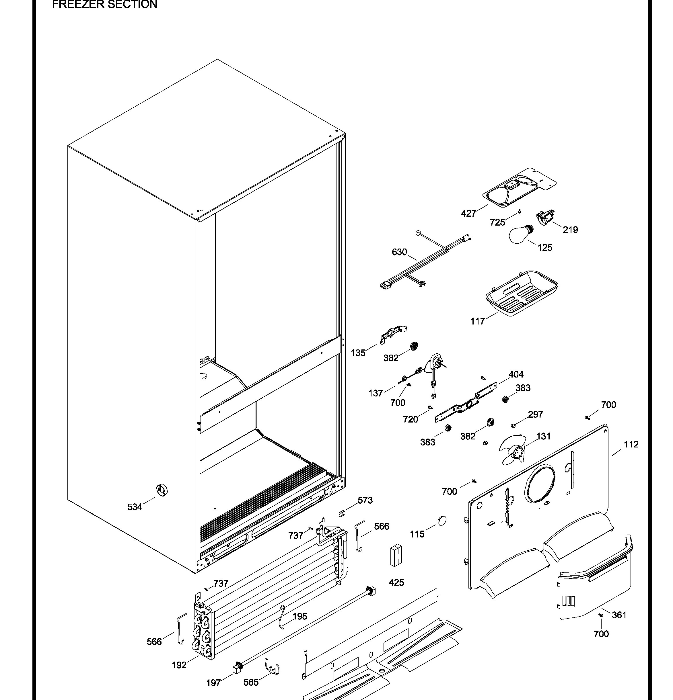 GBSC0HBXAEWW Exploded View 6 appliance exploded-view parts diagram