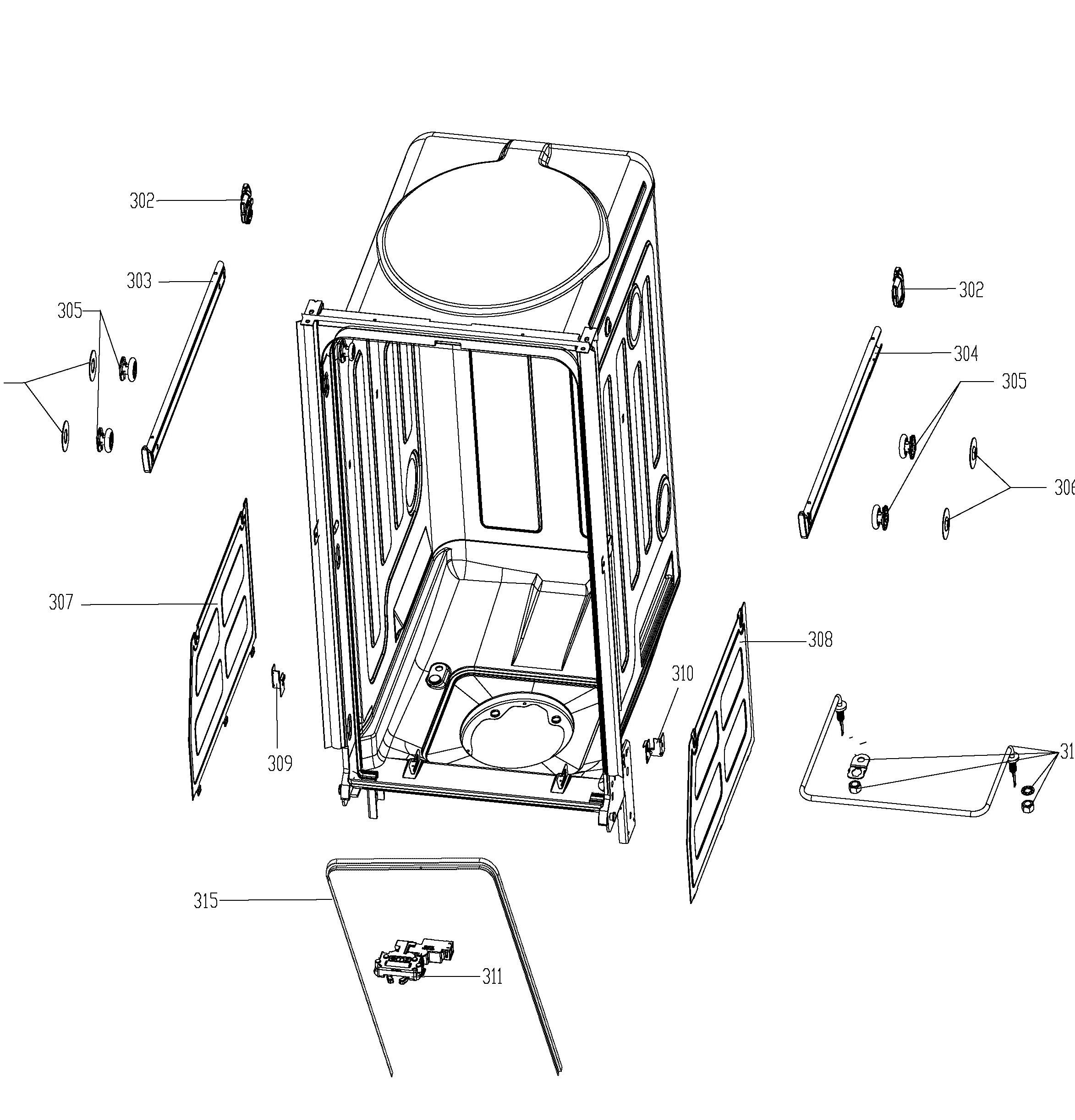 GBT632SSM0SS Exploded View 3 appliance exploded-view parts diagram