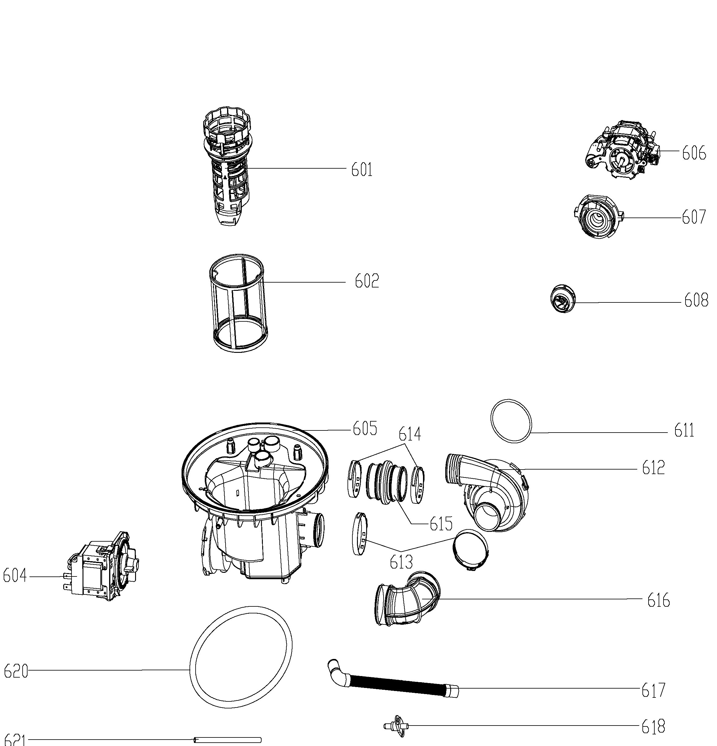 GBT632SSM0SS Exploded View 5 appliance exploded-view parts diagram