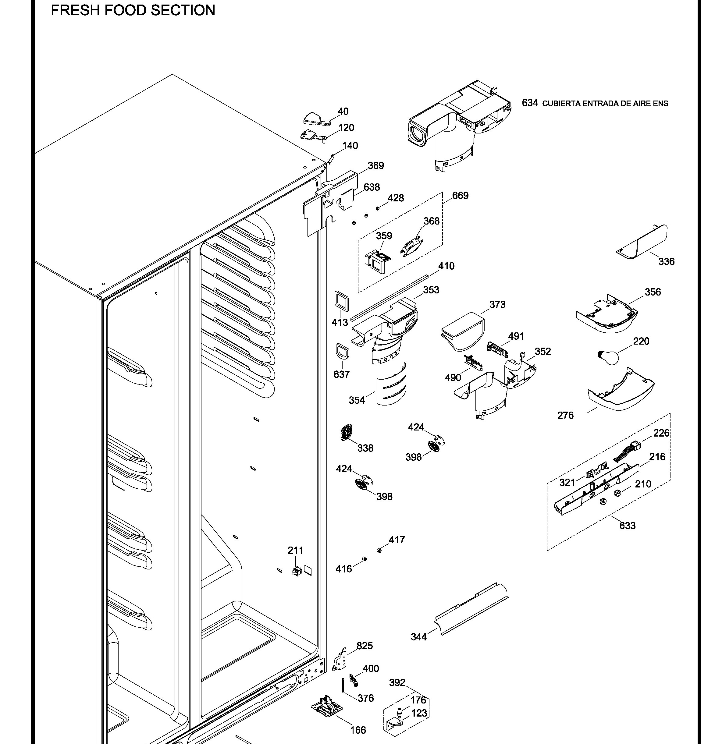 GCE23LBWIFWW Exploded View 5 appliance exploded-view parts diagram