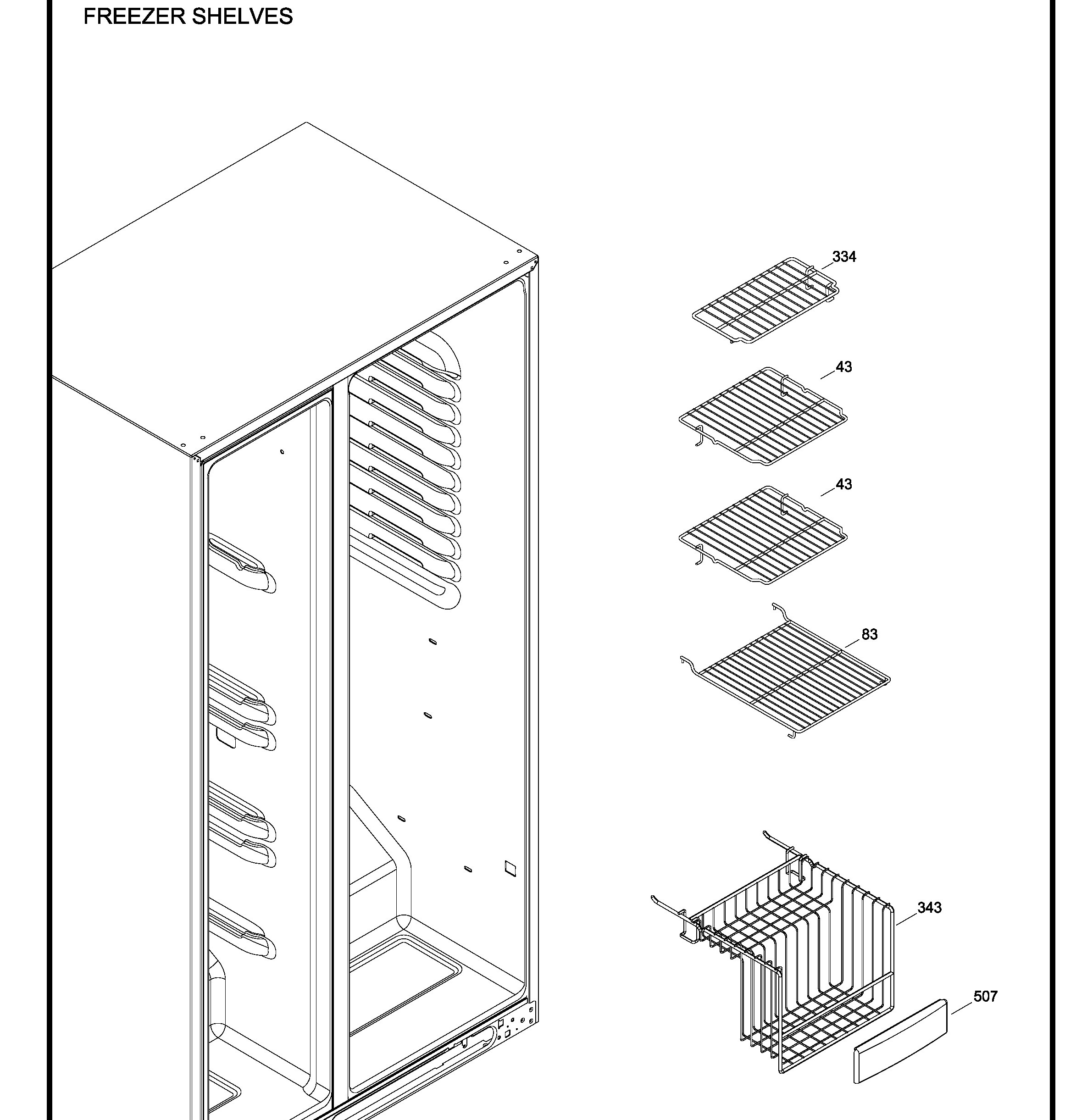 GCE23LBWIFWW Exploded View 4 appliance exploded-view parts diagram