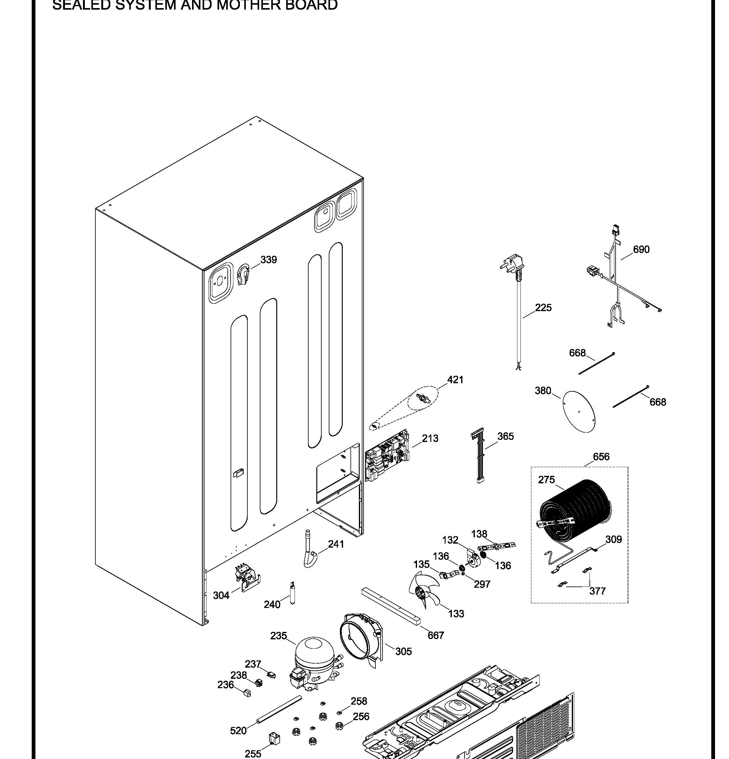 GCE23LBWIFWW Exploded View 7 appliance exploded-view parts diagram