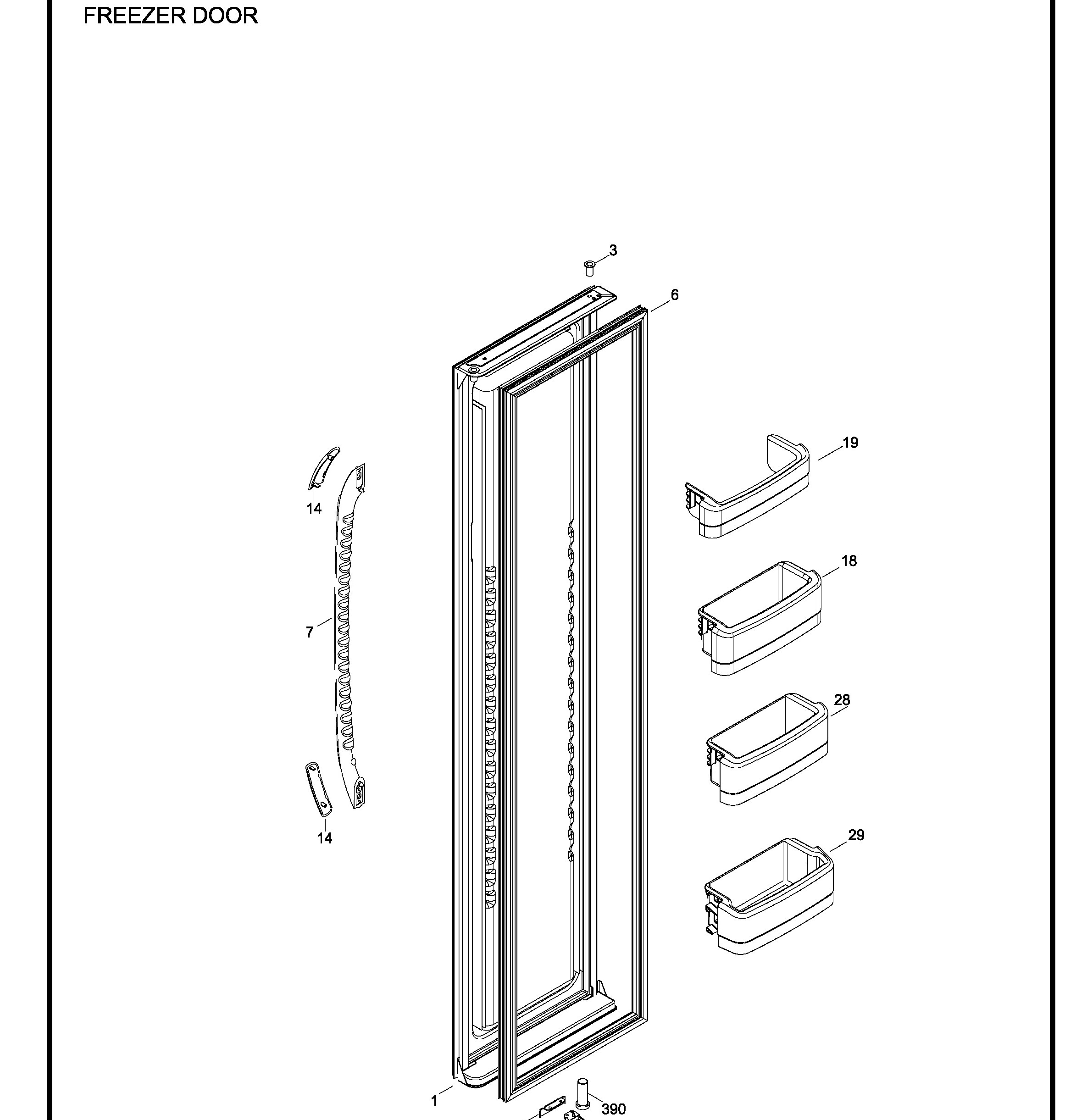GCE23LBWIFWW Exploded View 2 appliance exploded-view parts diagram