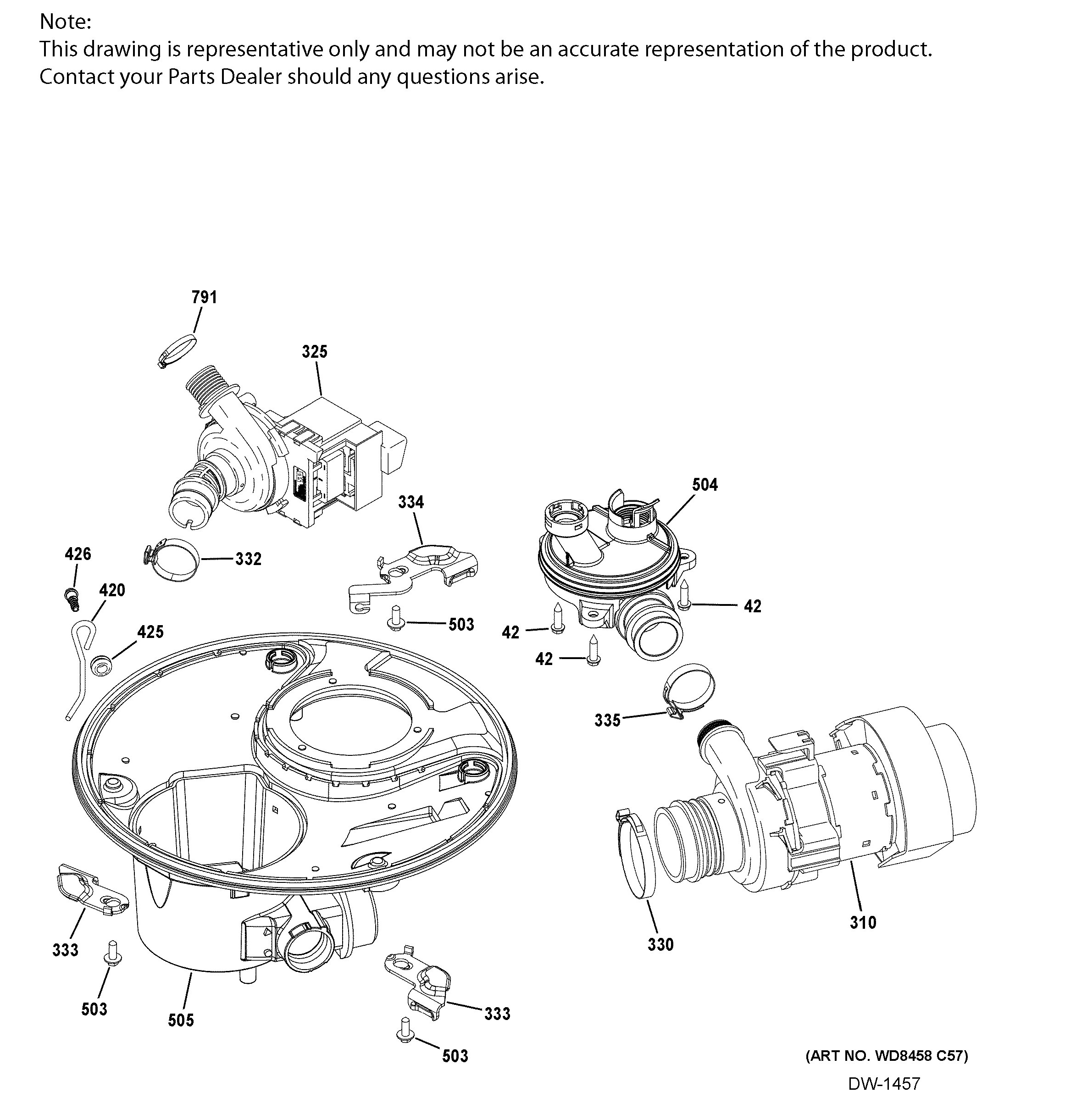 GDF510PSM0SS Exploded View 6 appliance exploded-view parts diagram