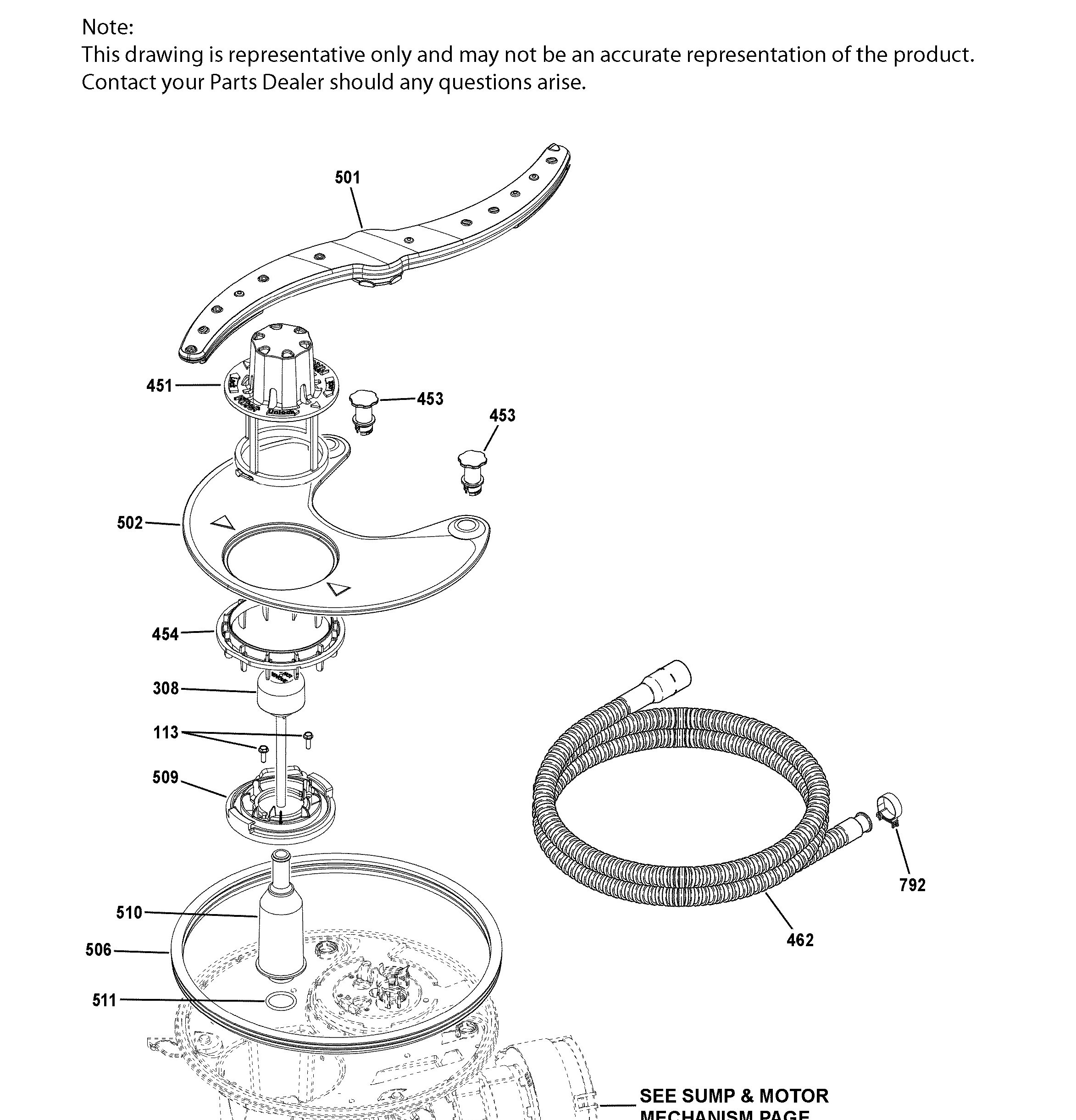 GDF510PSM0SS Exploded View 5 appliance exploded-view parts diagram