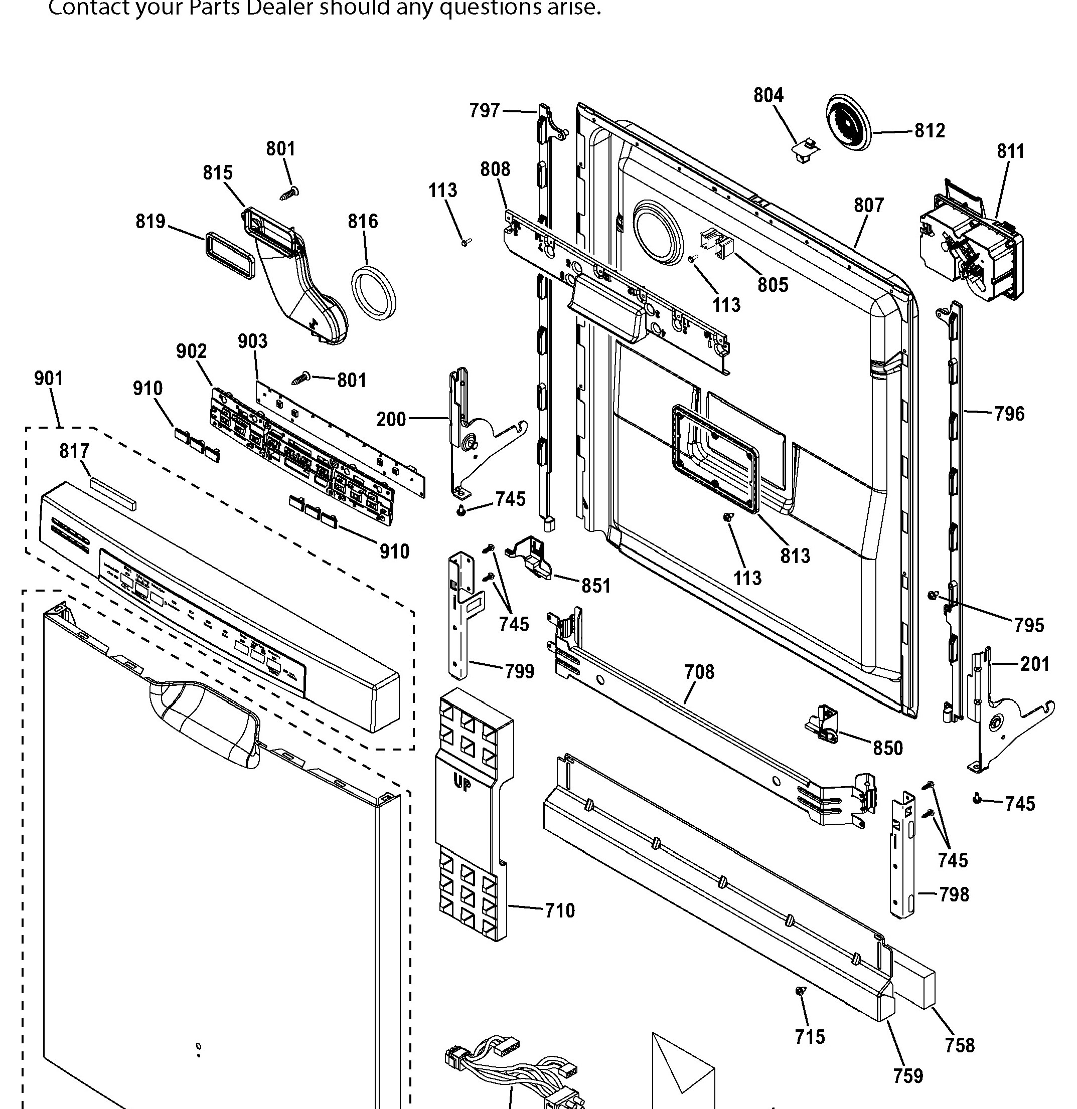 GDF570SSF8SS Exploded View 1 appliance exploded-view parts diagram