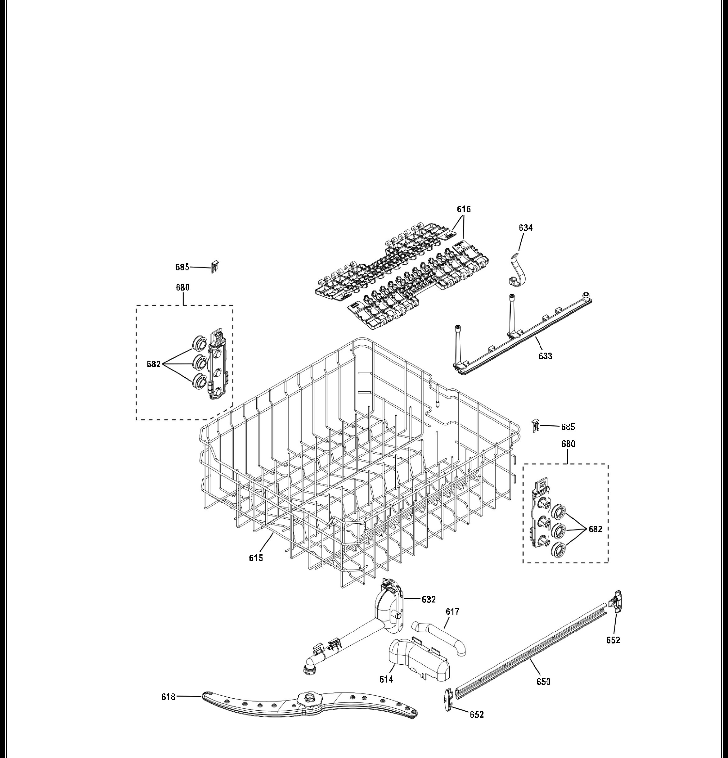 GDF610PMJ0ES Exploded View 3 appliance exploded-view parts diagram