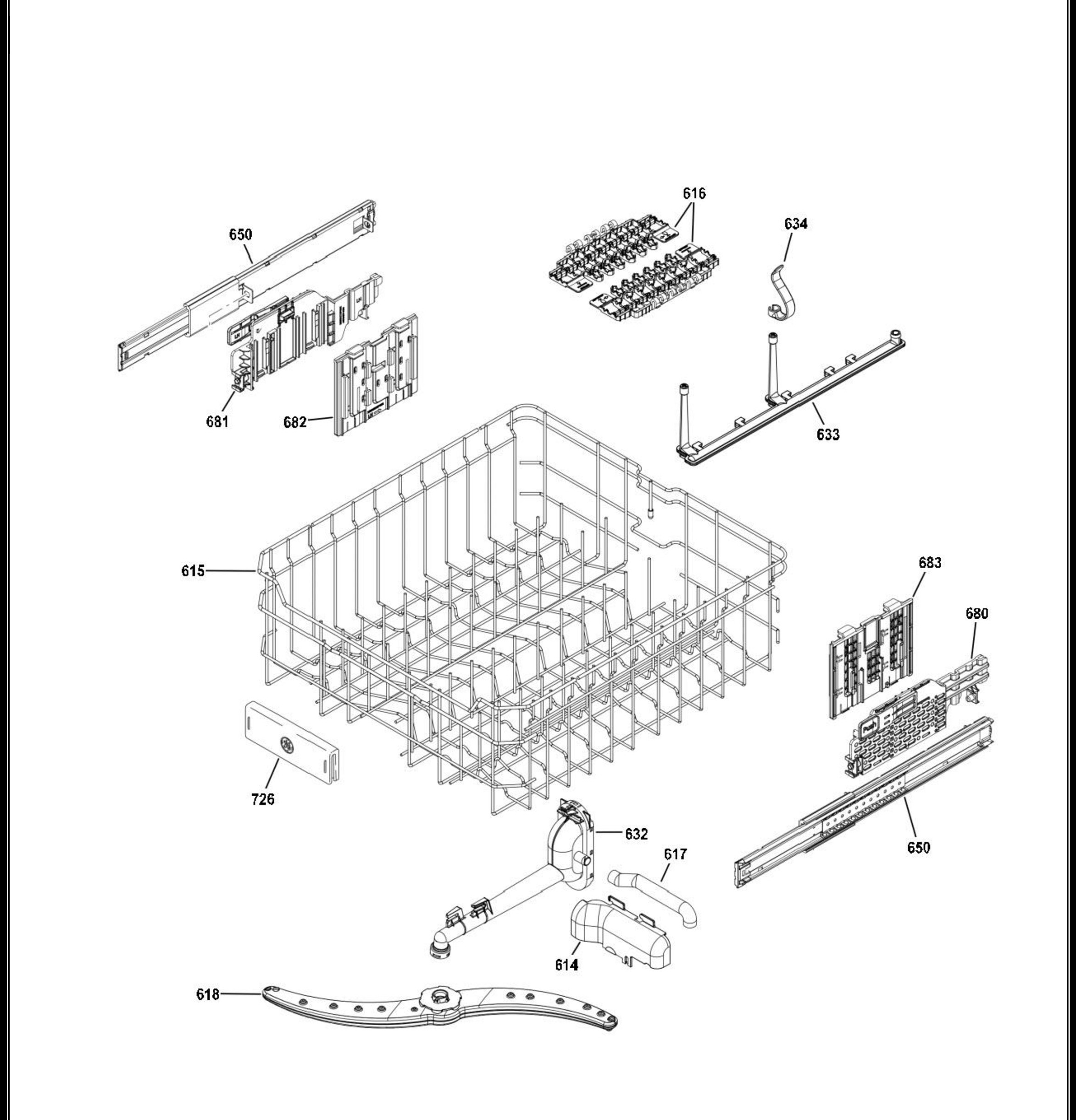 GDF650SMJ0ES Exploded View 3 appliance exploded-view parts diagram