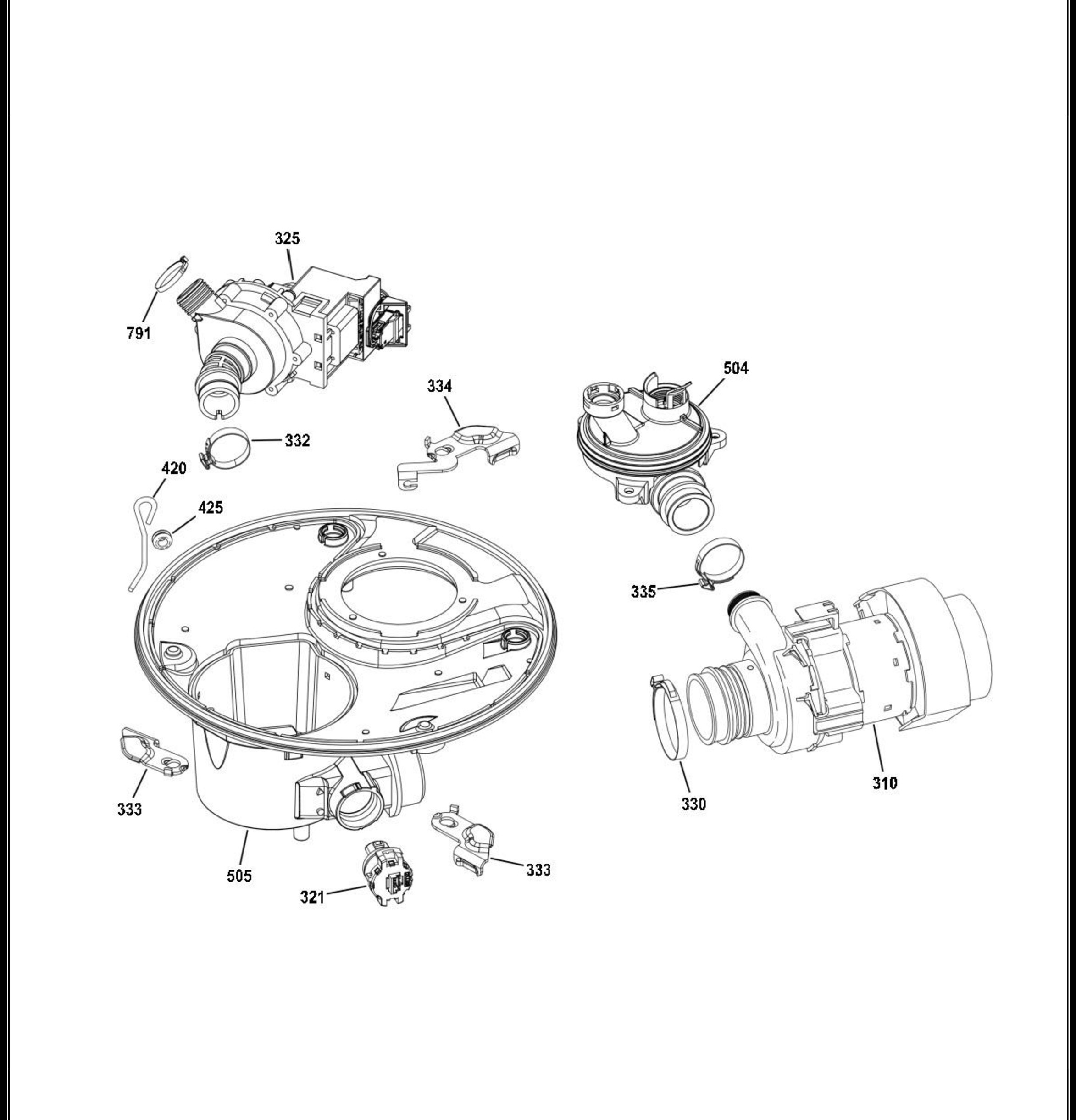 GDF650SMJ0ES Exploded View 6 appliance exploded-view parts diagram