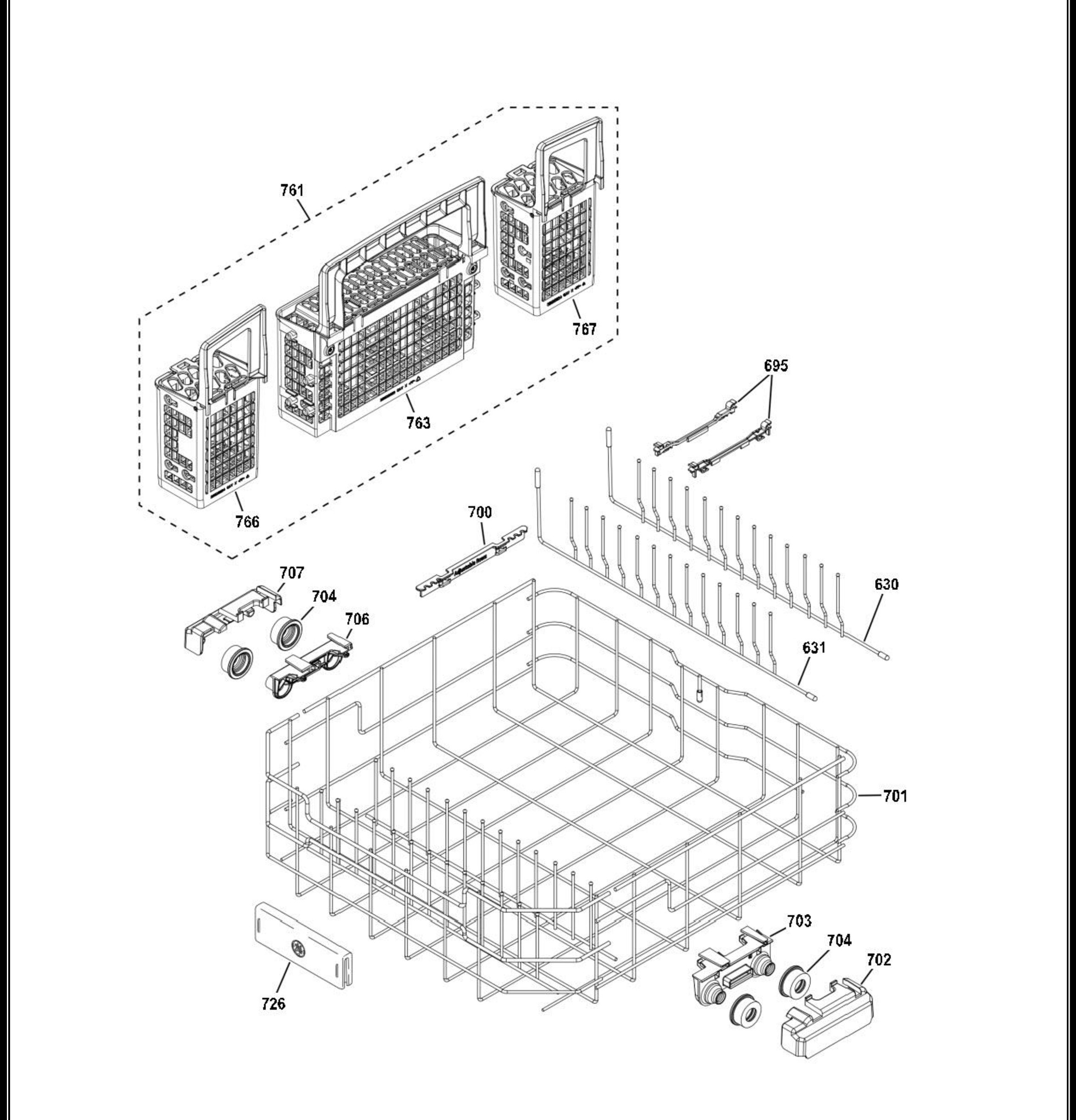 GDF650SMJ0ES Exploded View 4 appliance exploded-view parts diagram