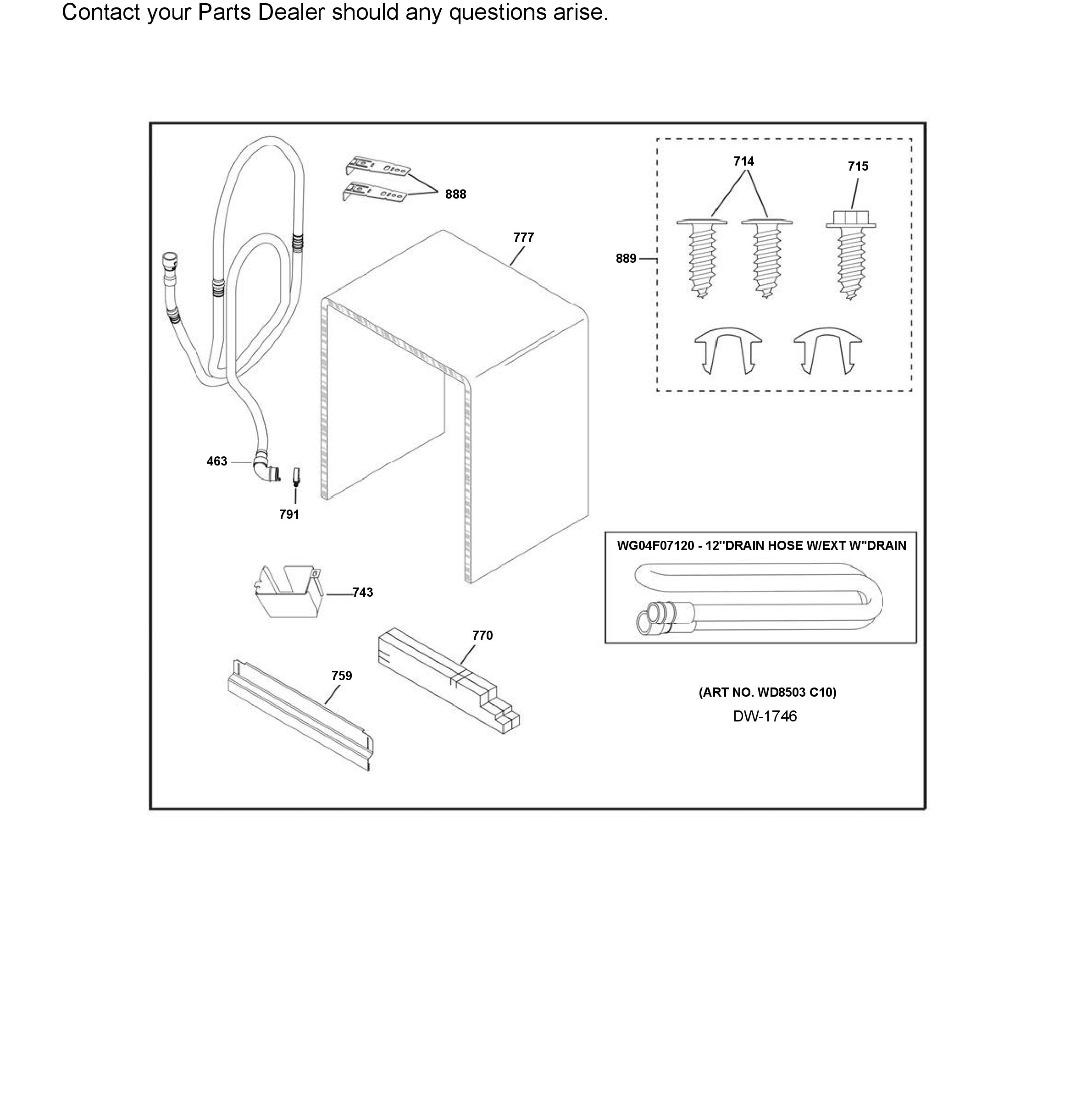 GDP630PGR6WW Exploded View 1 appliance exploded-view parts diagram
